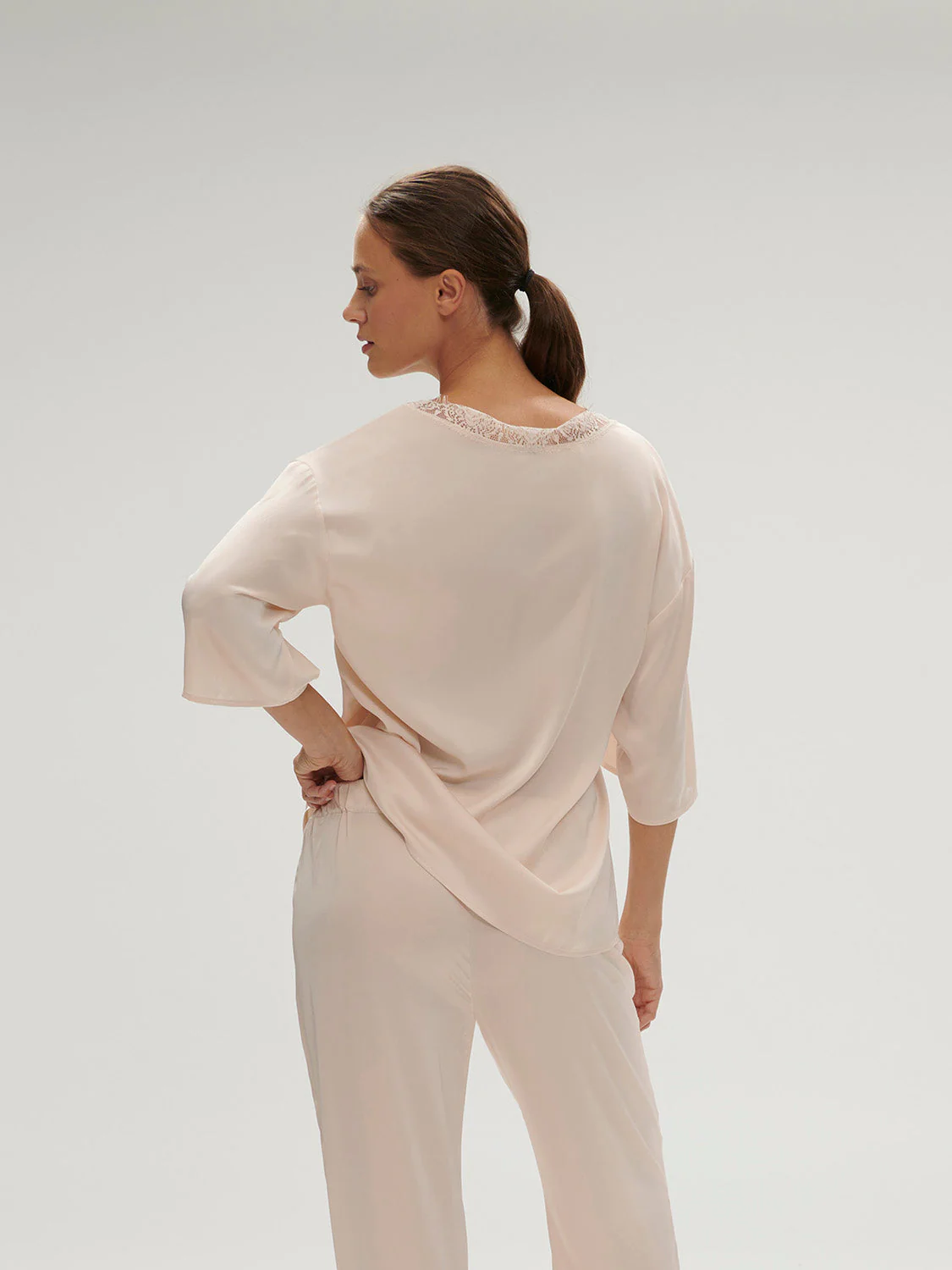 3/4 Sleeve Top - Sakura pink - Image 2