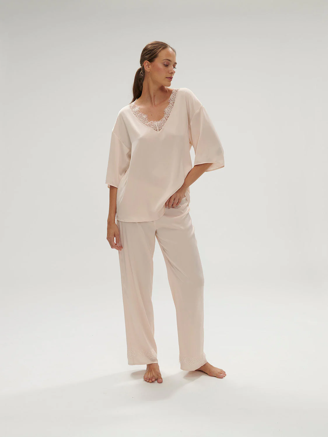 3/4 Sleeve Top - Sakura pink - Image 3