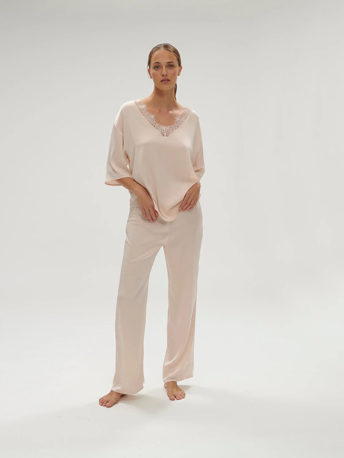 3/4 Sleeve Top - Sakura pink - Image 4