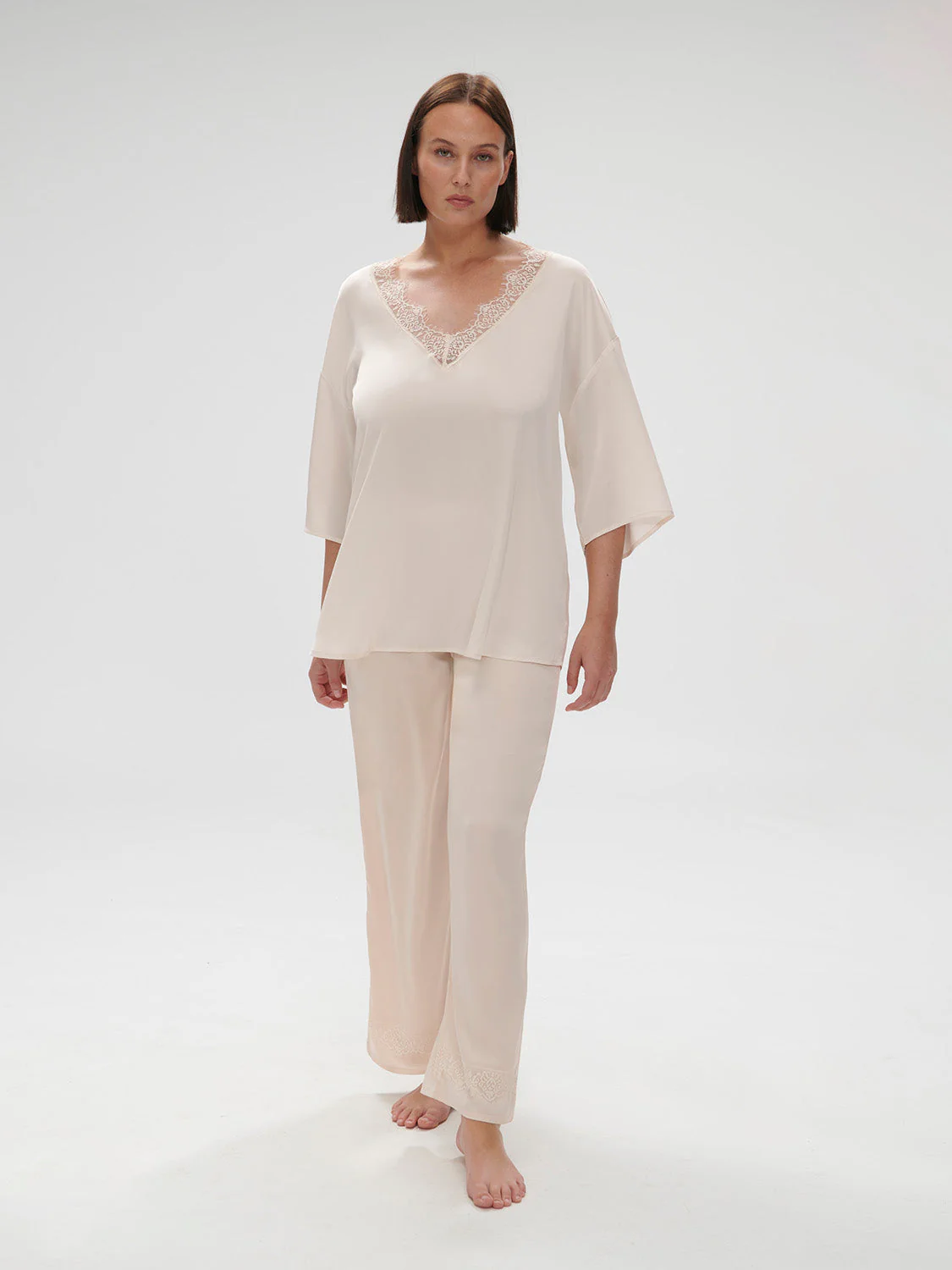 3/4 Sleeve Top - Sakura pink - Image 9