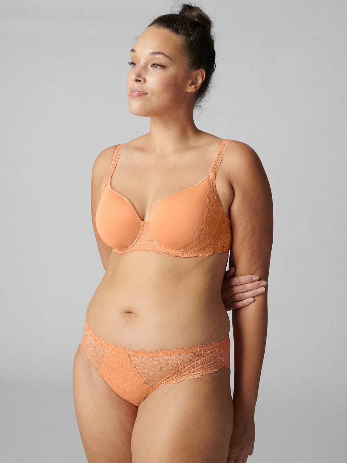 3D plunge bra - Apricot - Image 6
