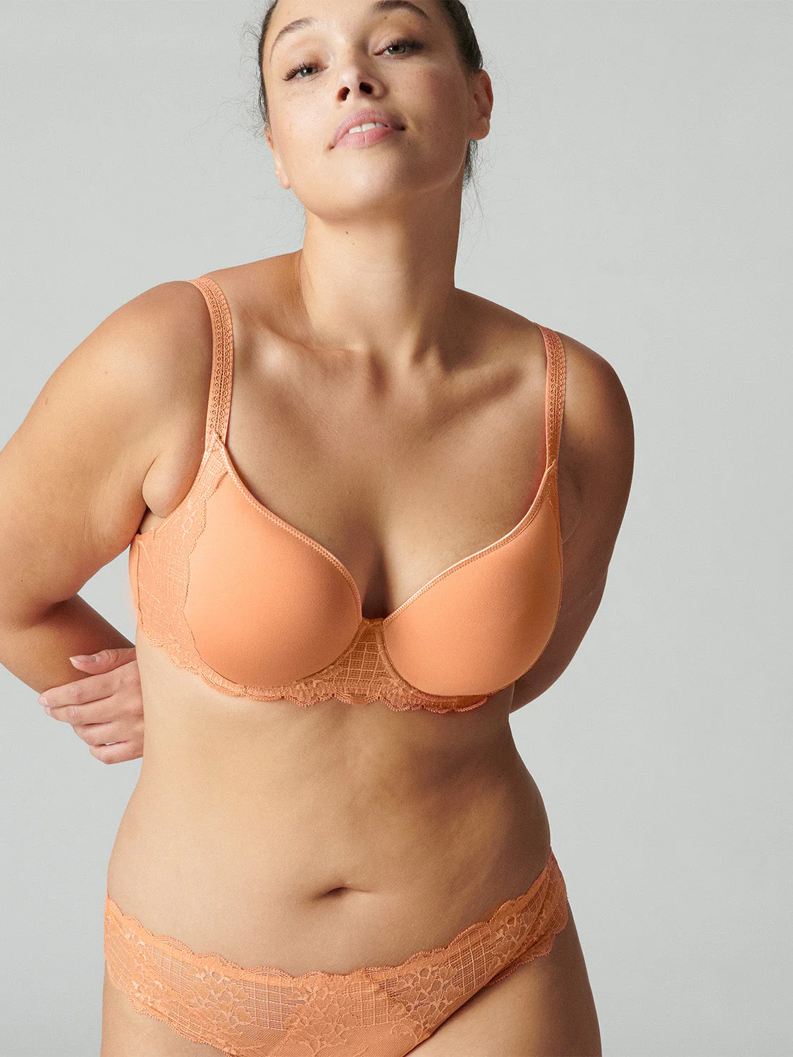 3D plunge bra - Apricot - Image 8