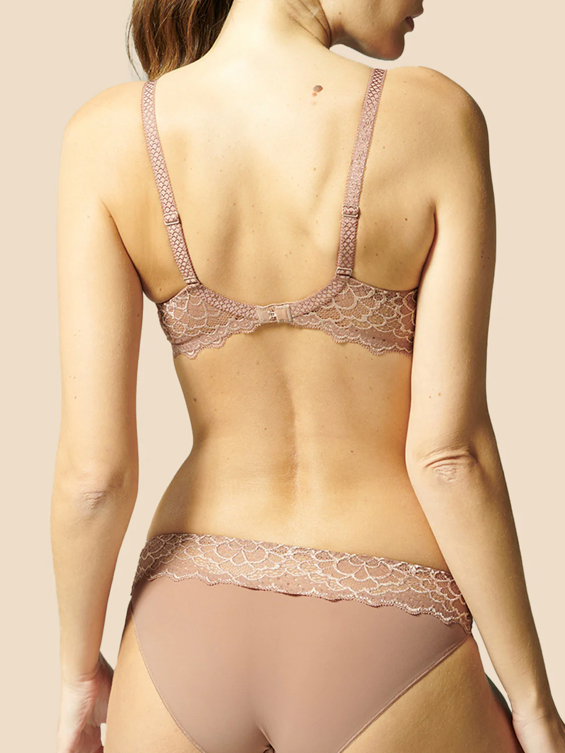 3D plunge bra - Coco brown - Image 3