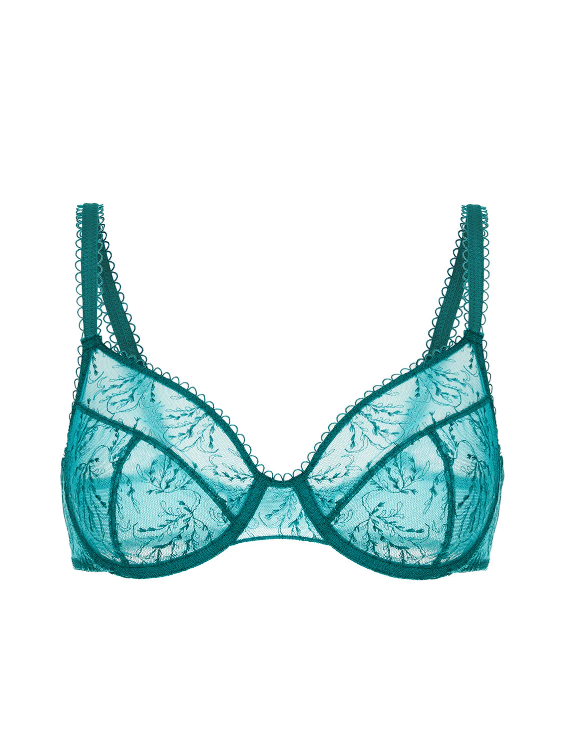 Full cup bra - Emerald green - Image 11