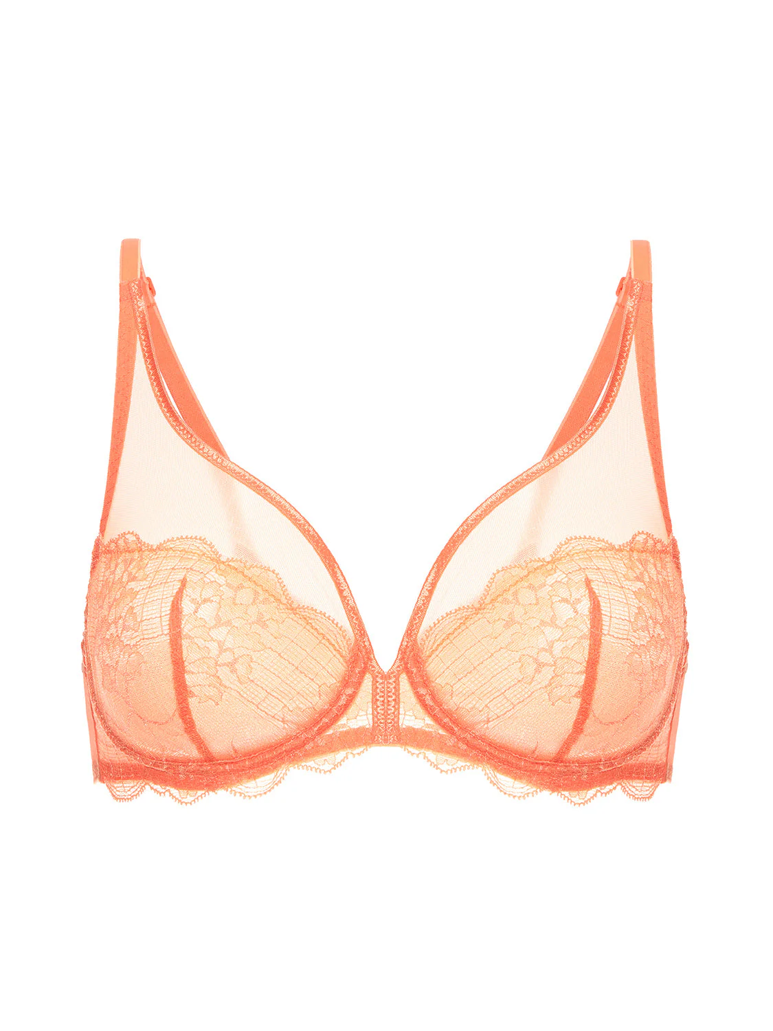 Full cup plunge bra - Apricot - Image 11