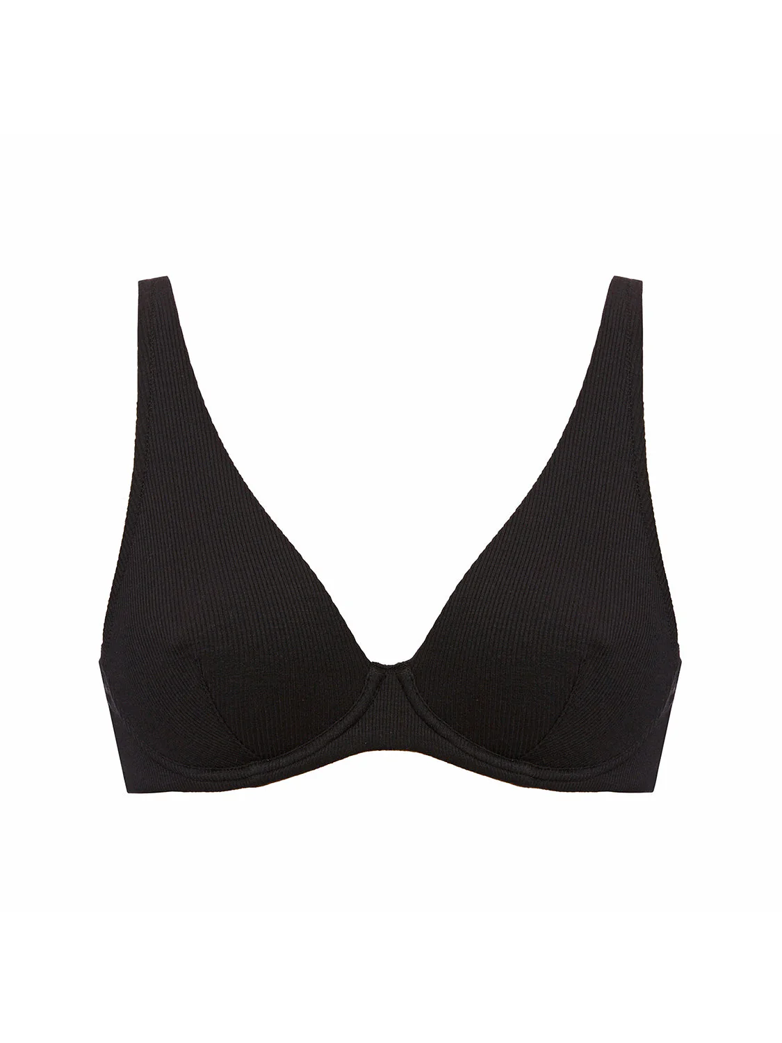 Full cup plunge bra - Black - Image 11