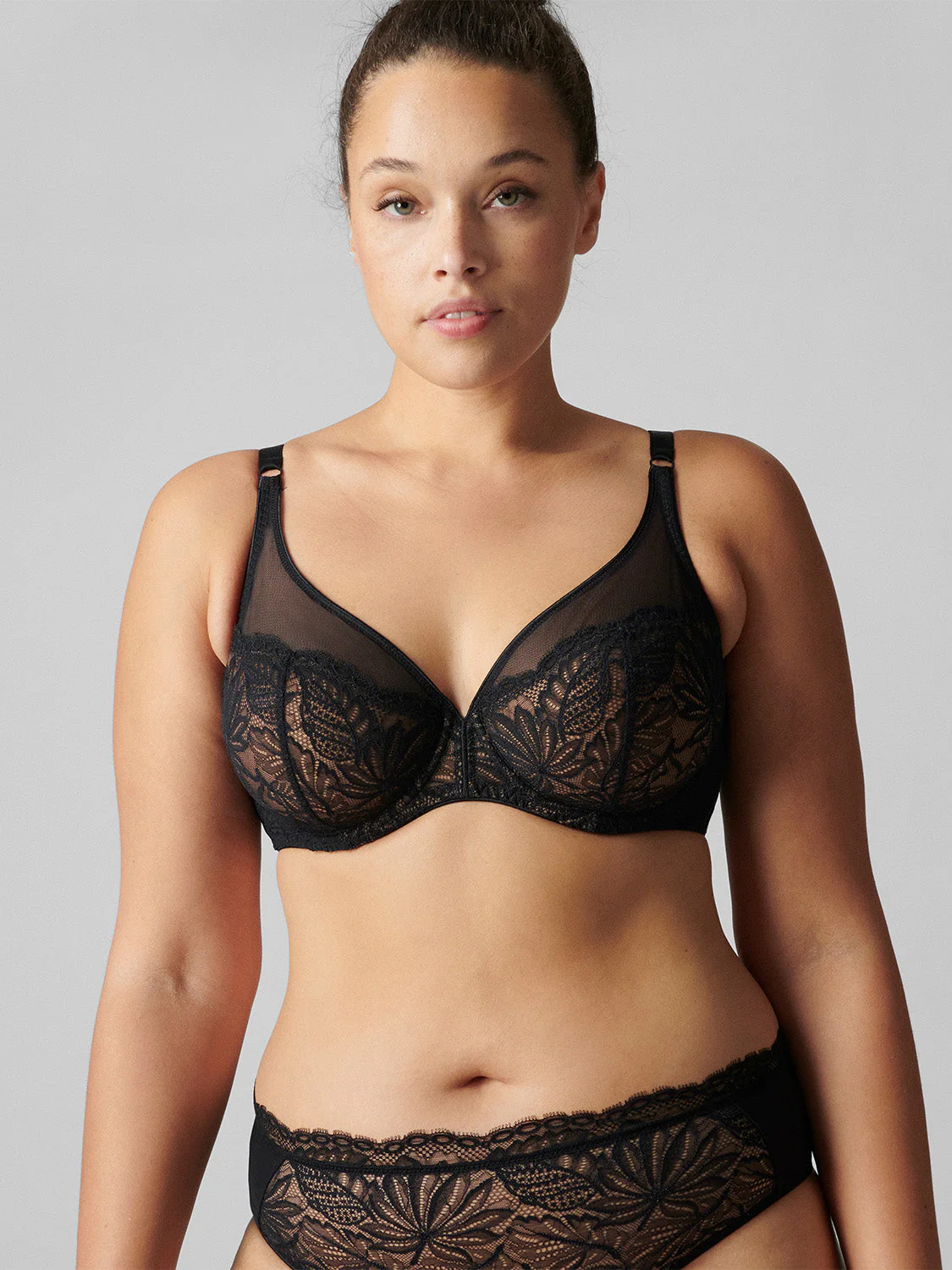 Full cup plunge bra - Black - Image 8