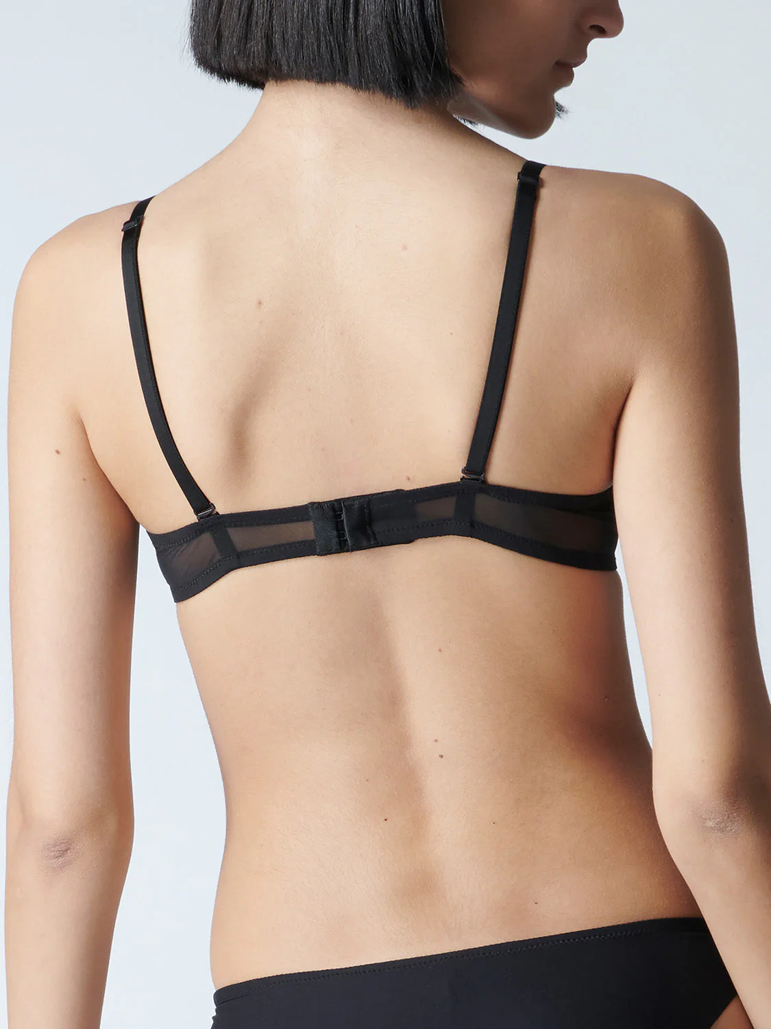 Full cup plunge bra - Black - Image 5