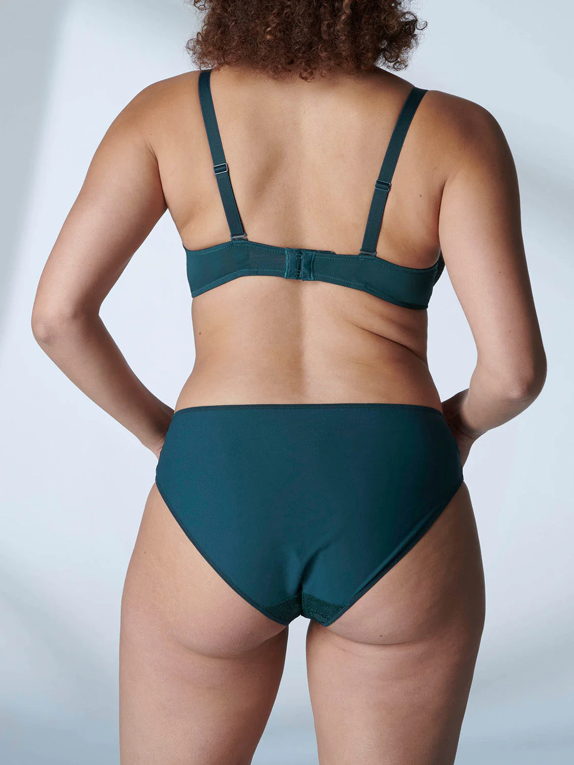 Full cup plunge bra - English Green - Image 9