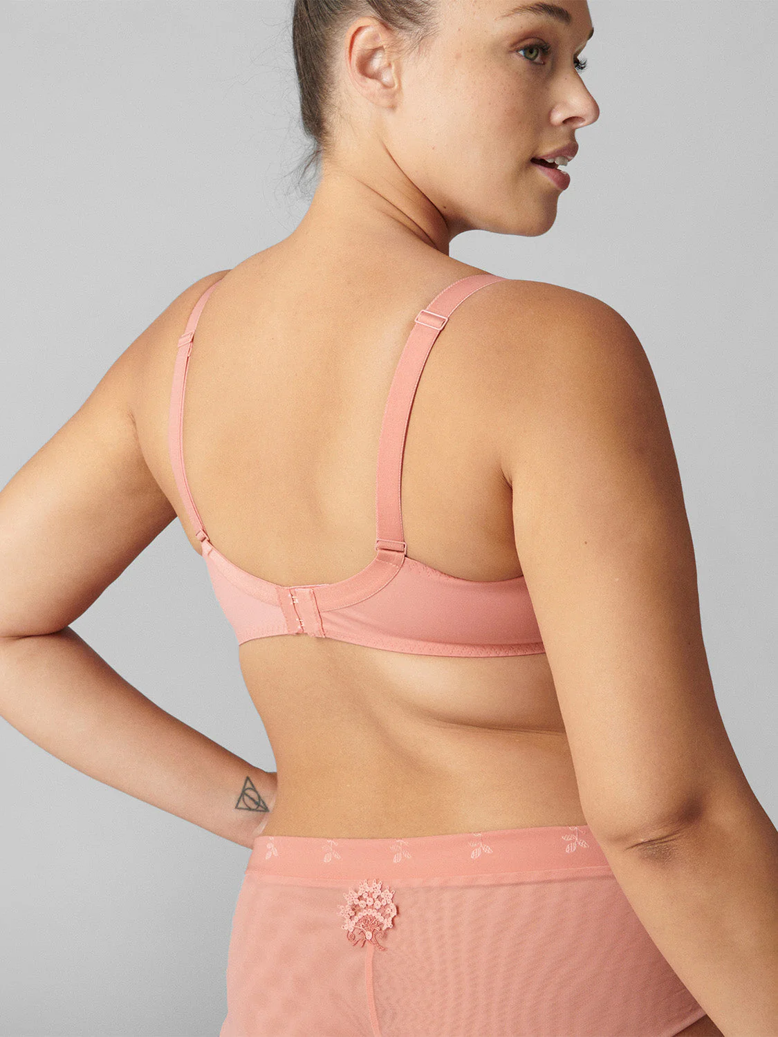 Full cup plunge bra - Ginger Pink - Image 10