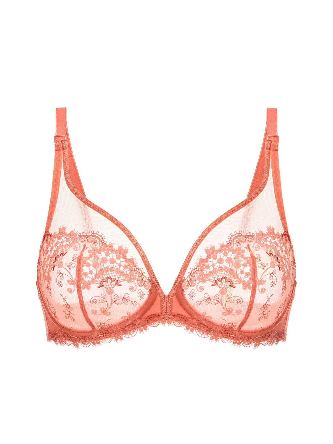 Full cup plunge bra - Ginger Pink - Image 11
