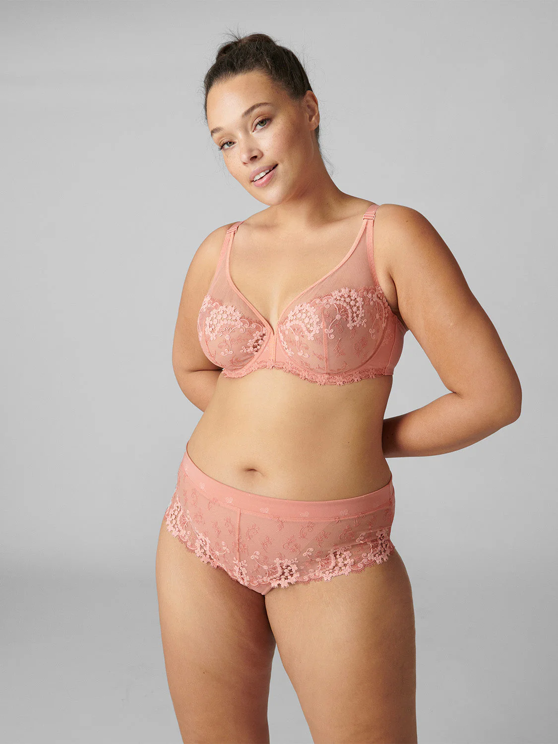 Full cup plunge bra - Ginger Pink - Image 7