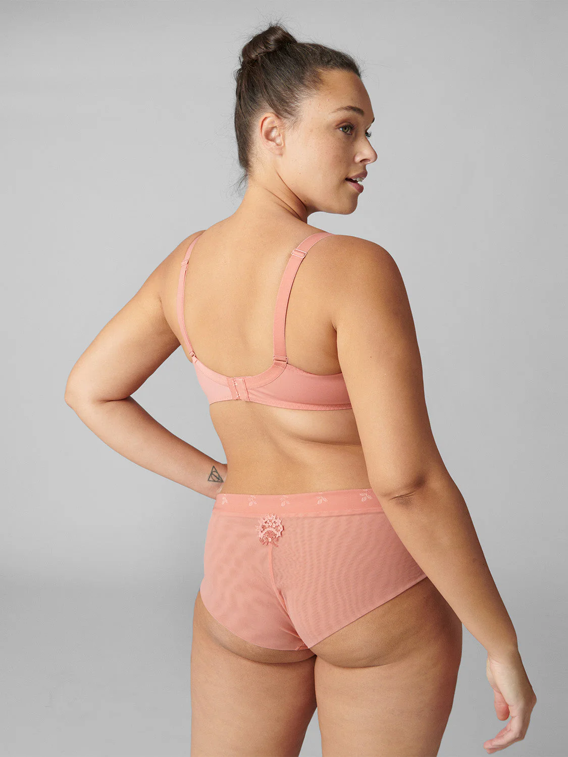 Full cup plunge bra - Ginger Pink - Image 9
