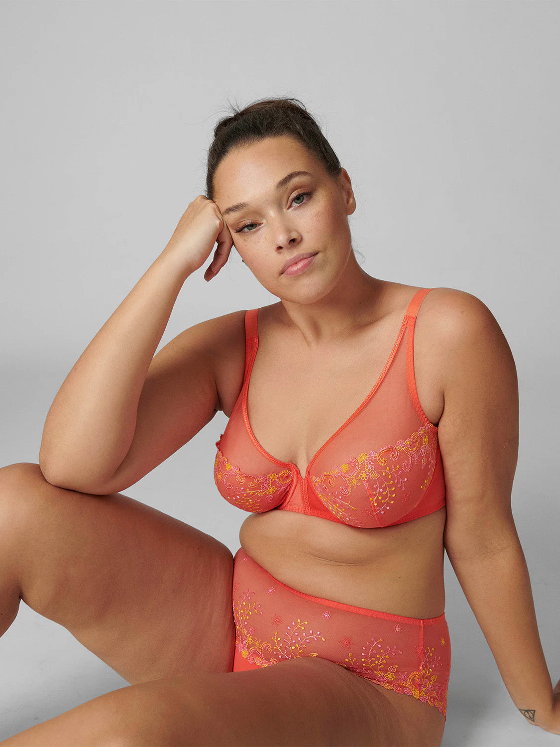Full cup plunge bra - Mango - Image 6