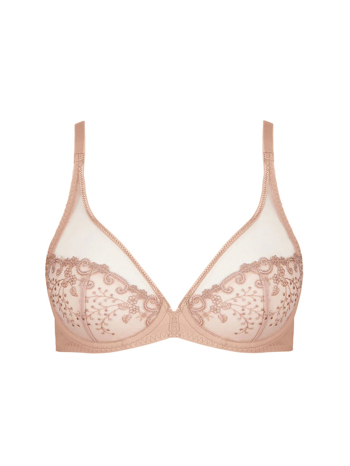 Full cup plunge bra - Nude - Image 3
