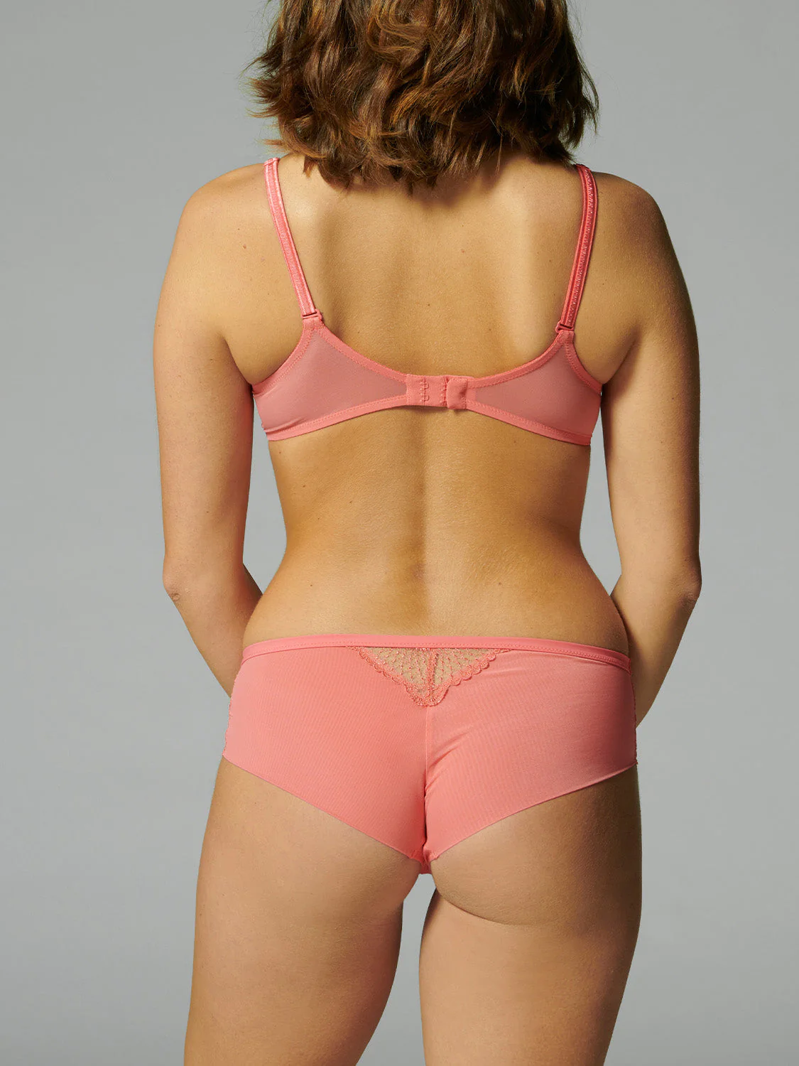 Full cup plunge bra - Papaya - Image 4