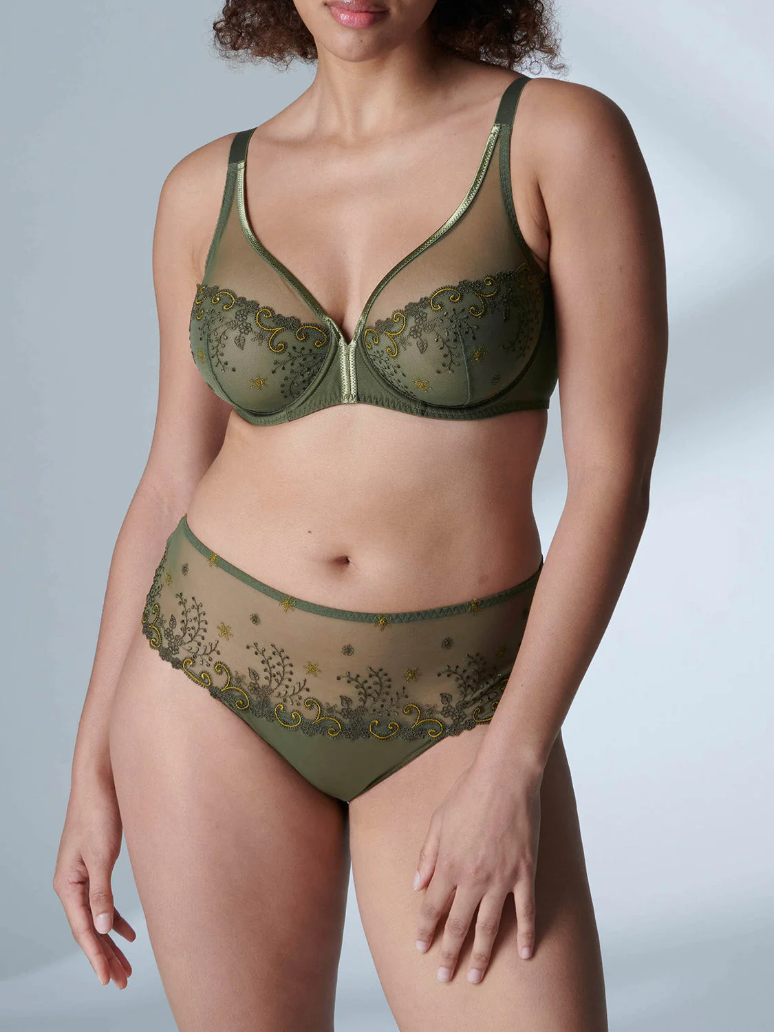 Full cup plunge bra - Safari - Image 7