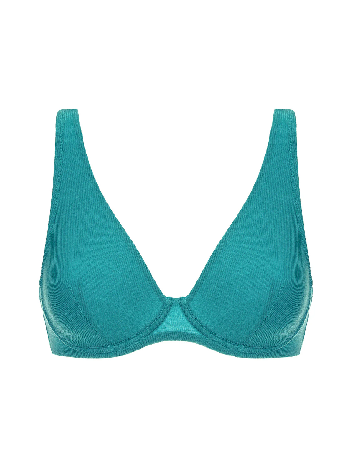 Full cup plunge bra - Saline Blue - Image 11