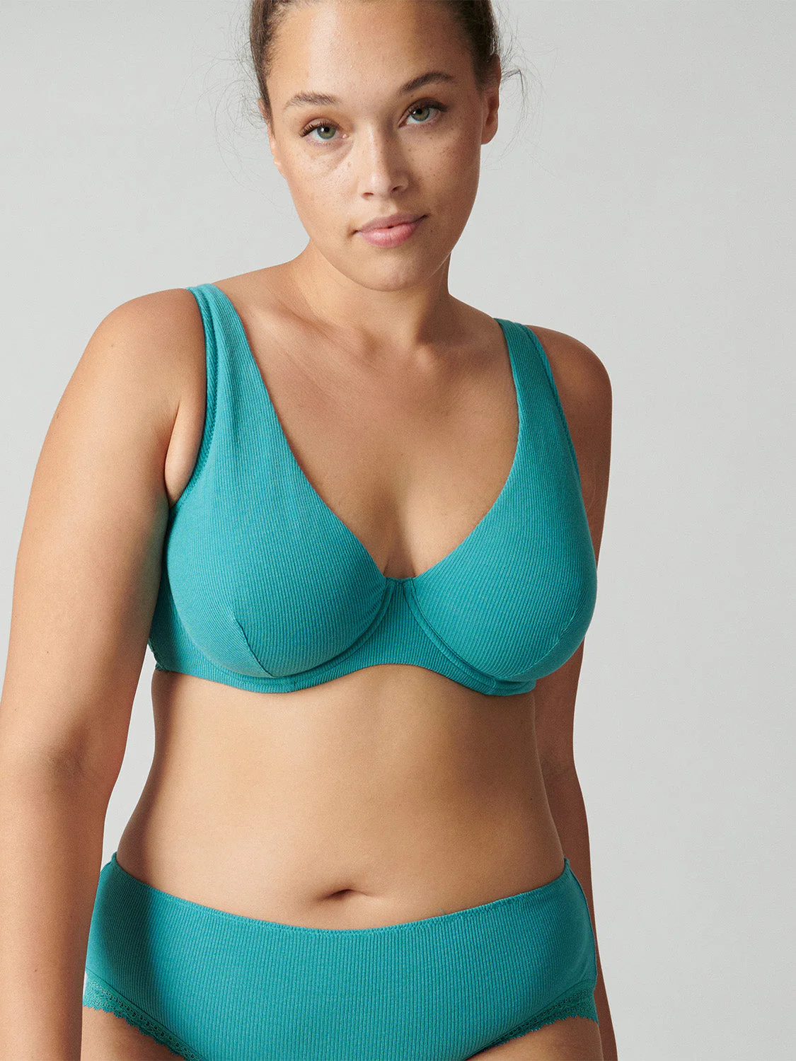 Full cup plunge bra - Saline Blue - Image 8