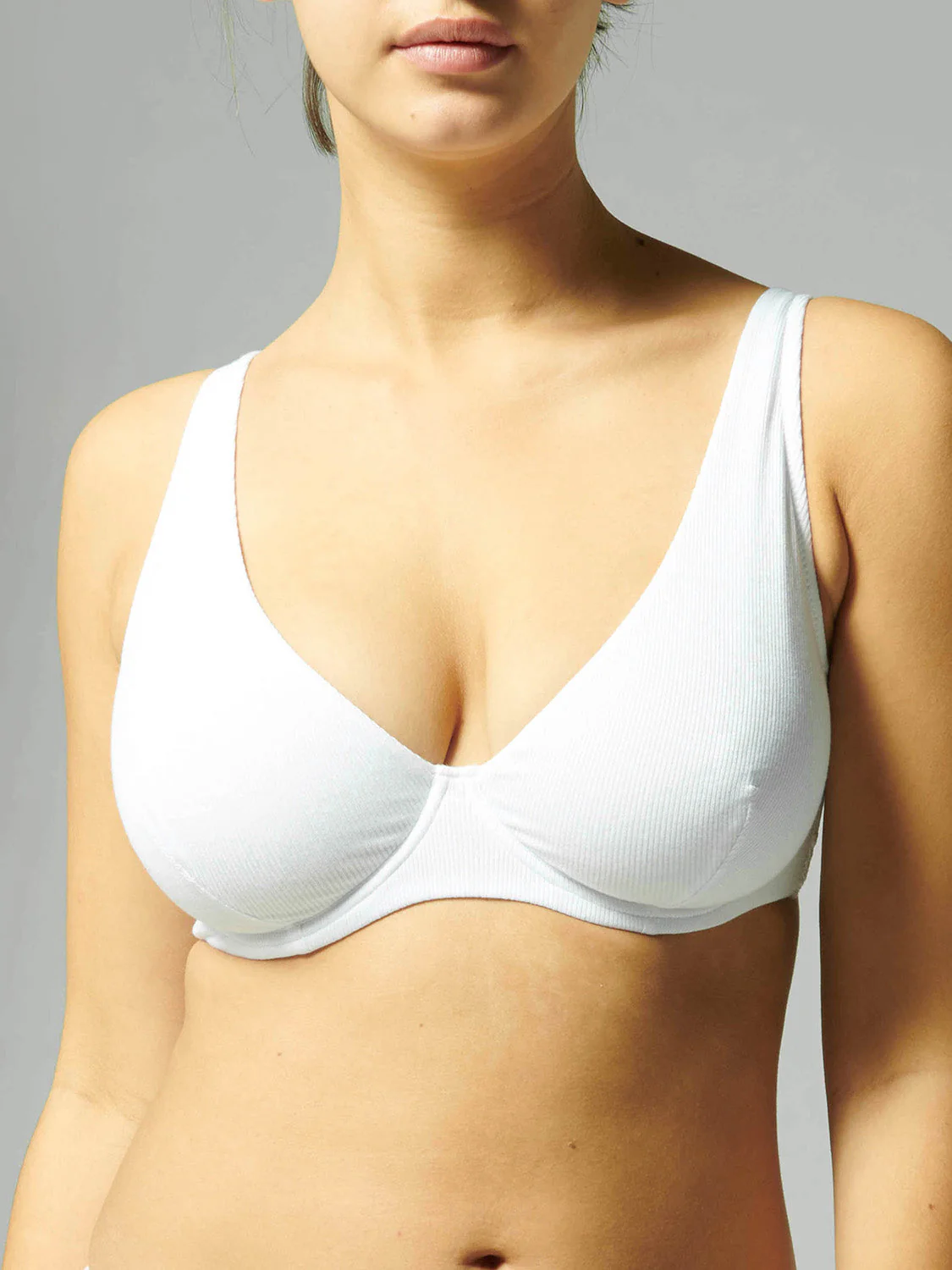 Full cup plunge bra - White - Image 3