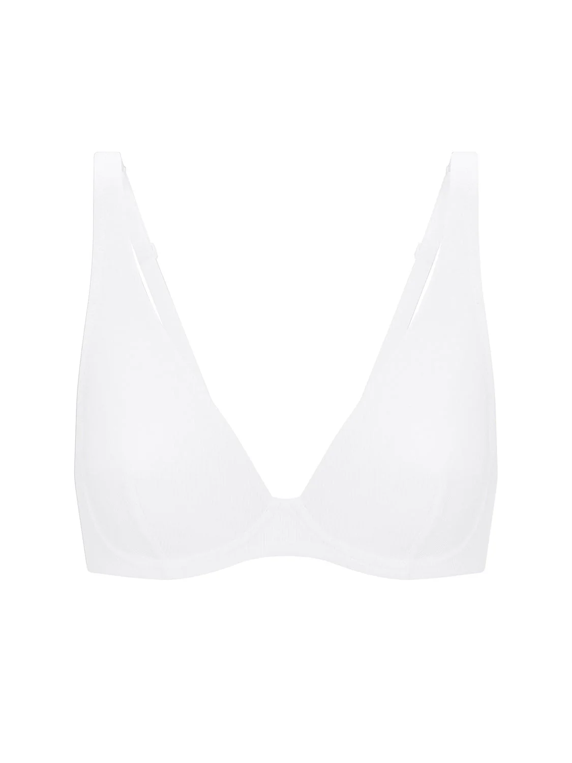 Full cup plunge bra - White - Image 6