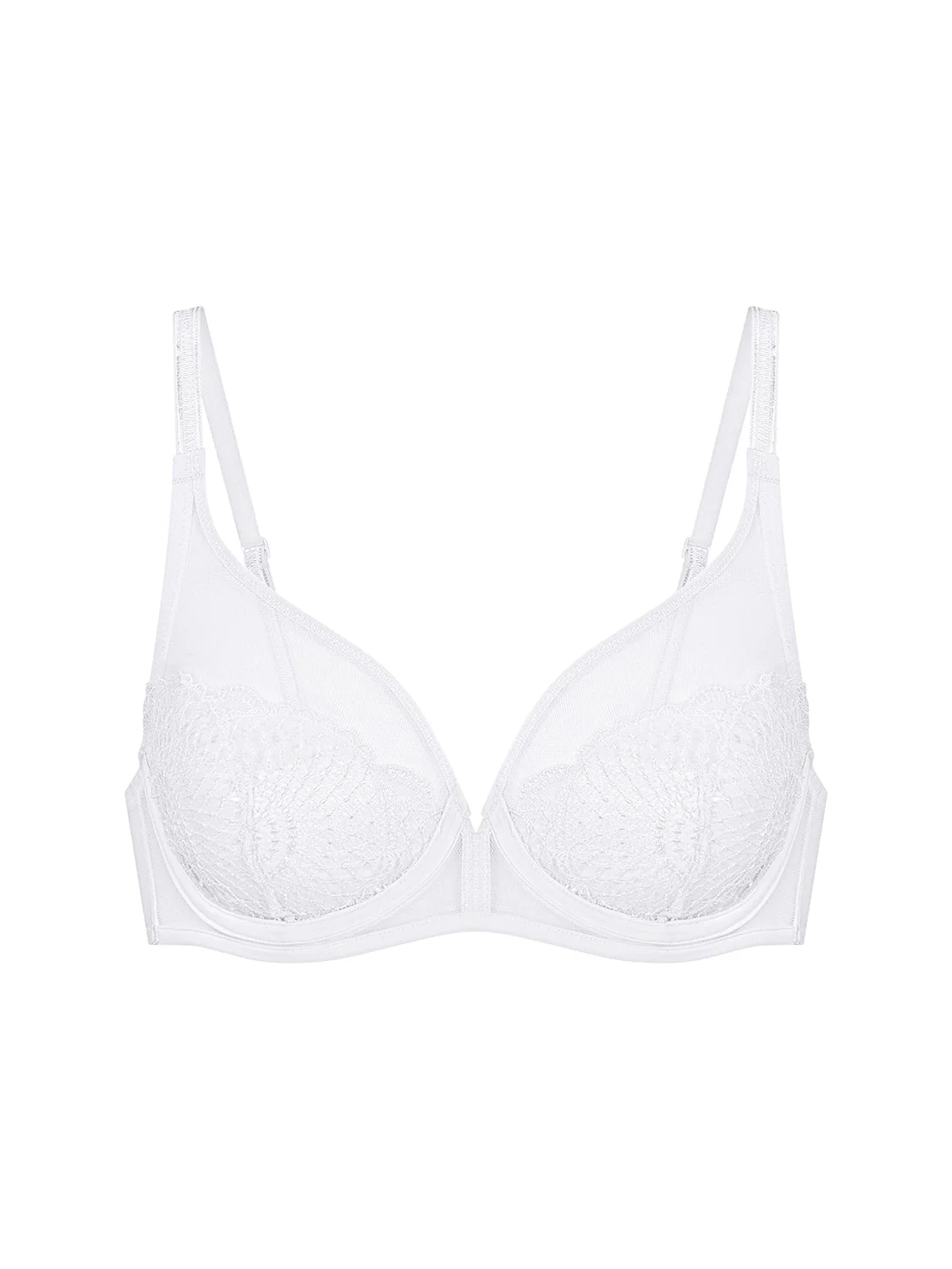 Full cup plunge bra - White - Image 11