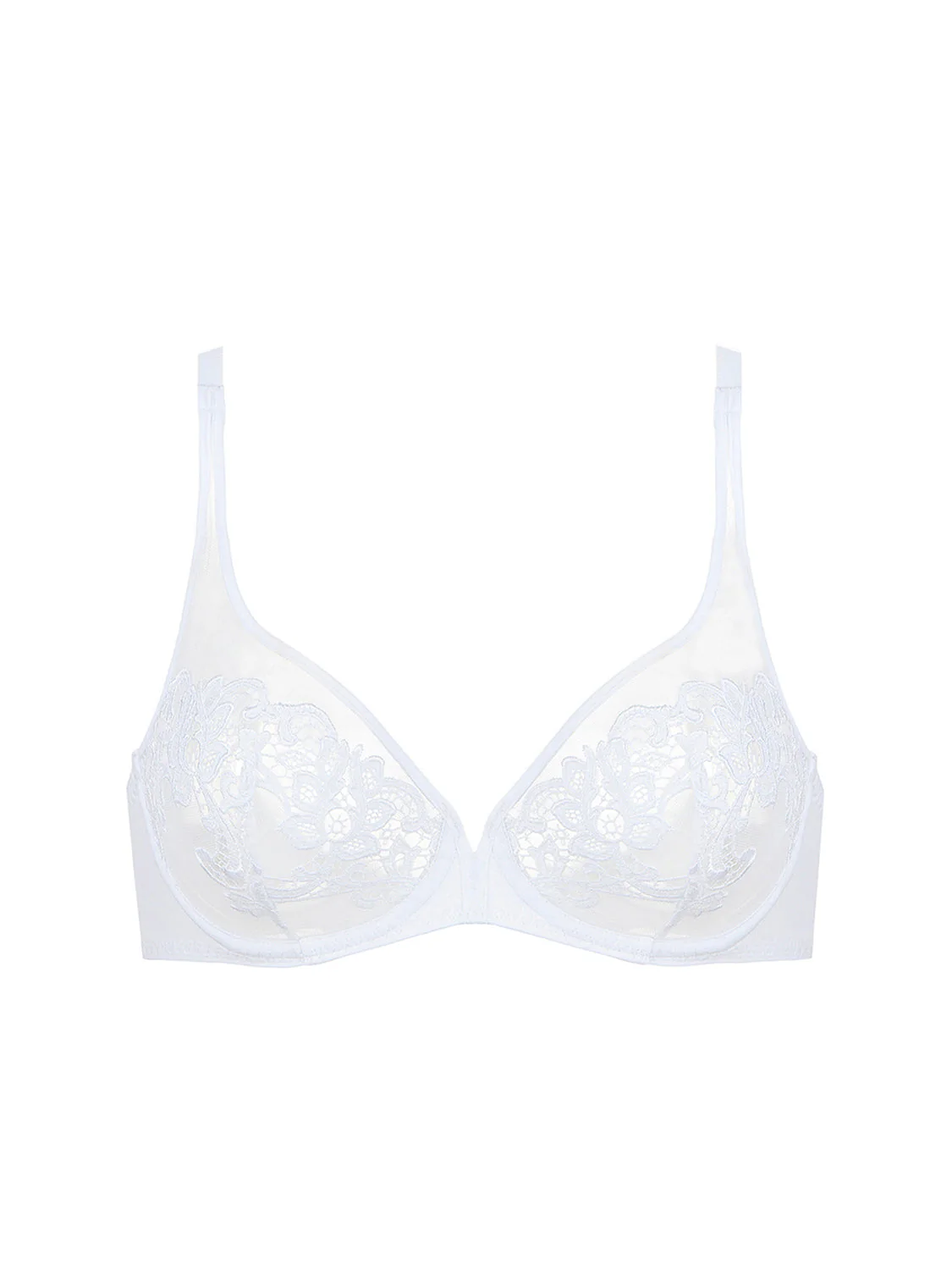 Full cup plunge bra - White - Image 4