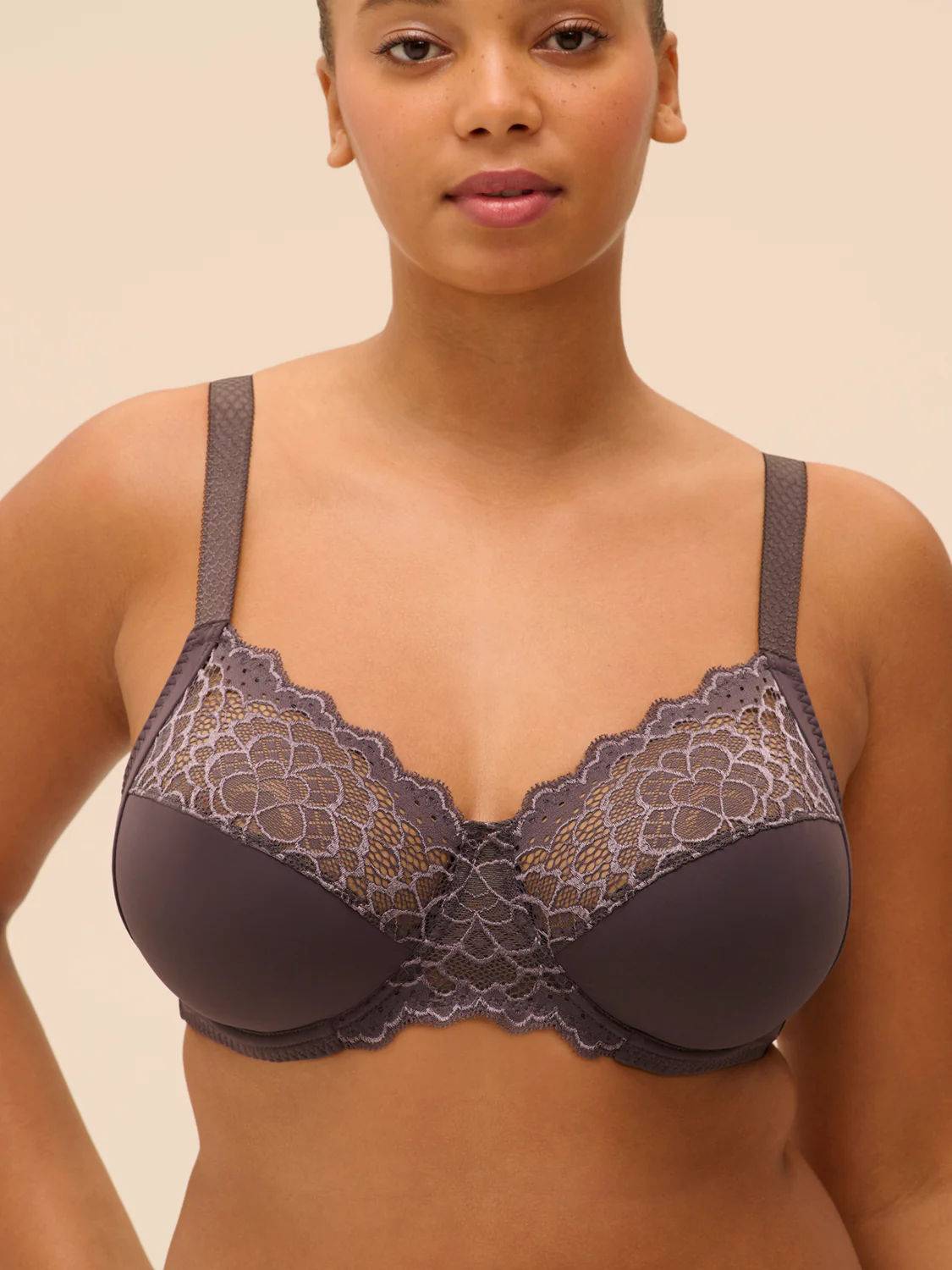Full cup support bra - Graphite Grey - Image 2
