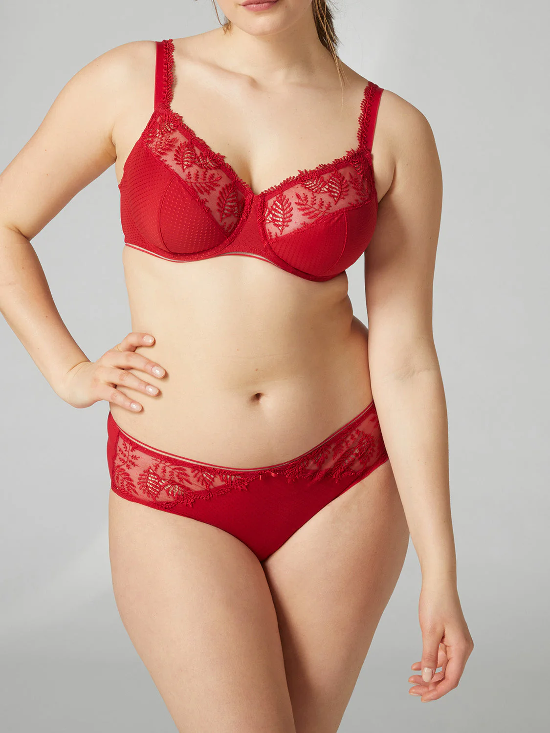 Full cup support bra - Opera Red - Image 2