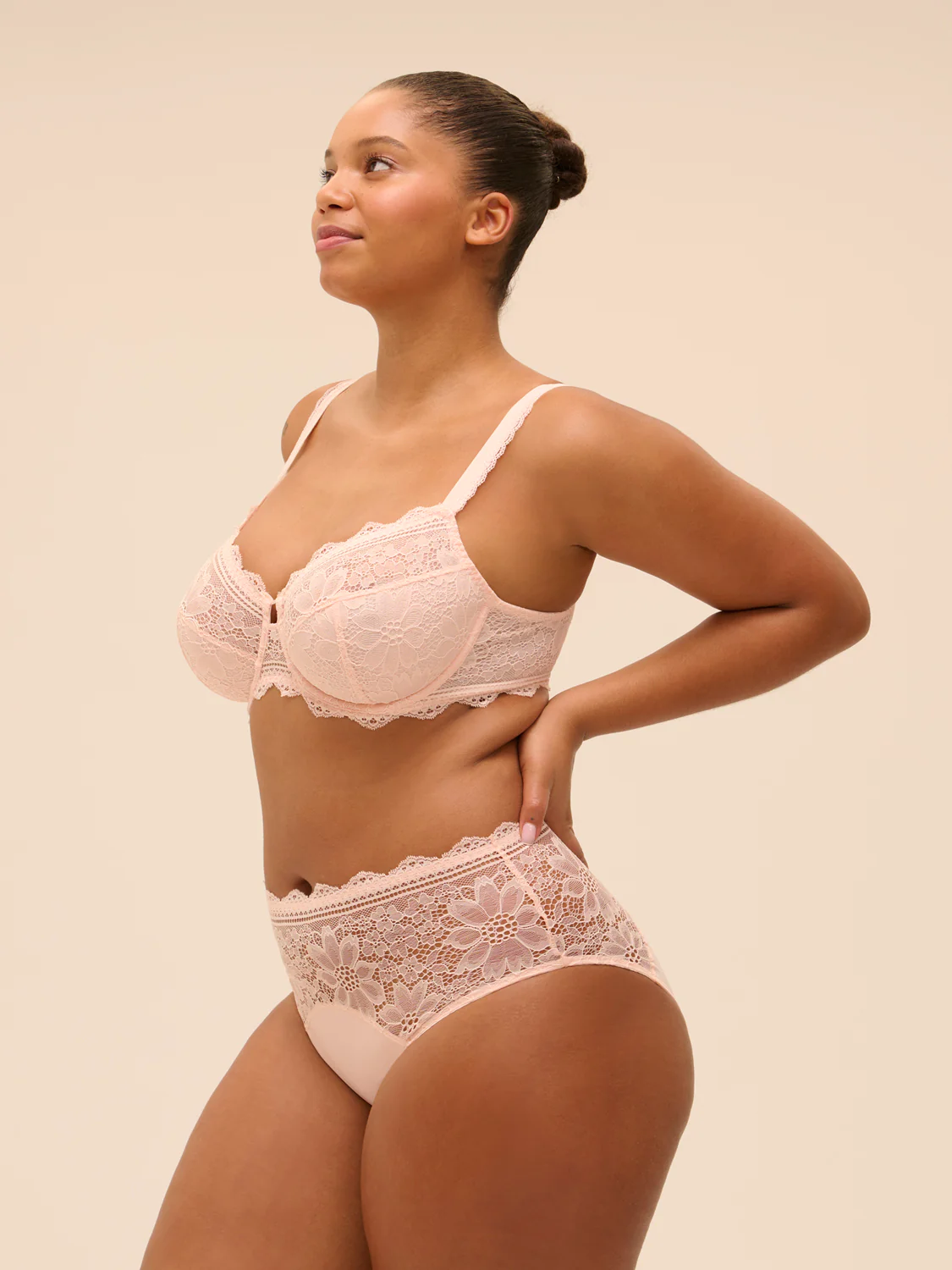 Full cup support bra - Petal Powder - Image 10