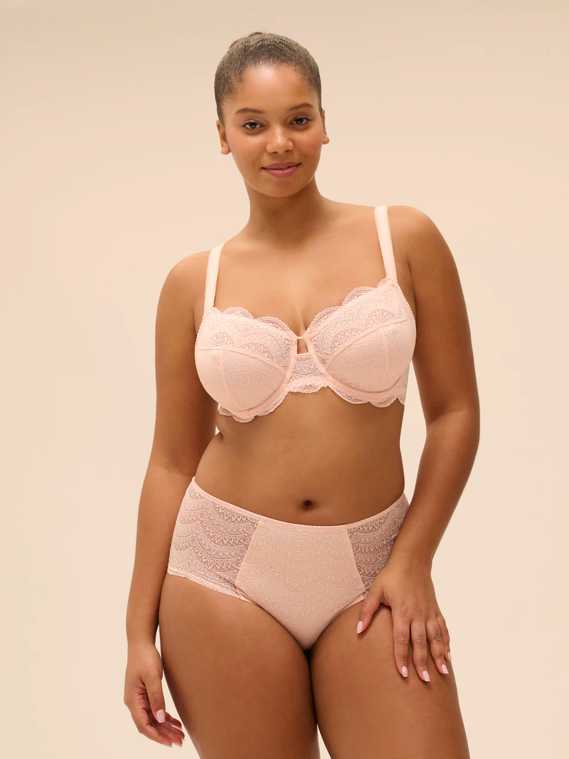 Full cup support bra - Petal Powder - Image 6