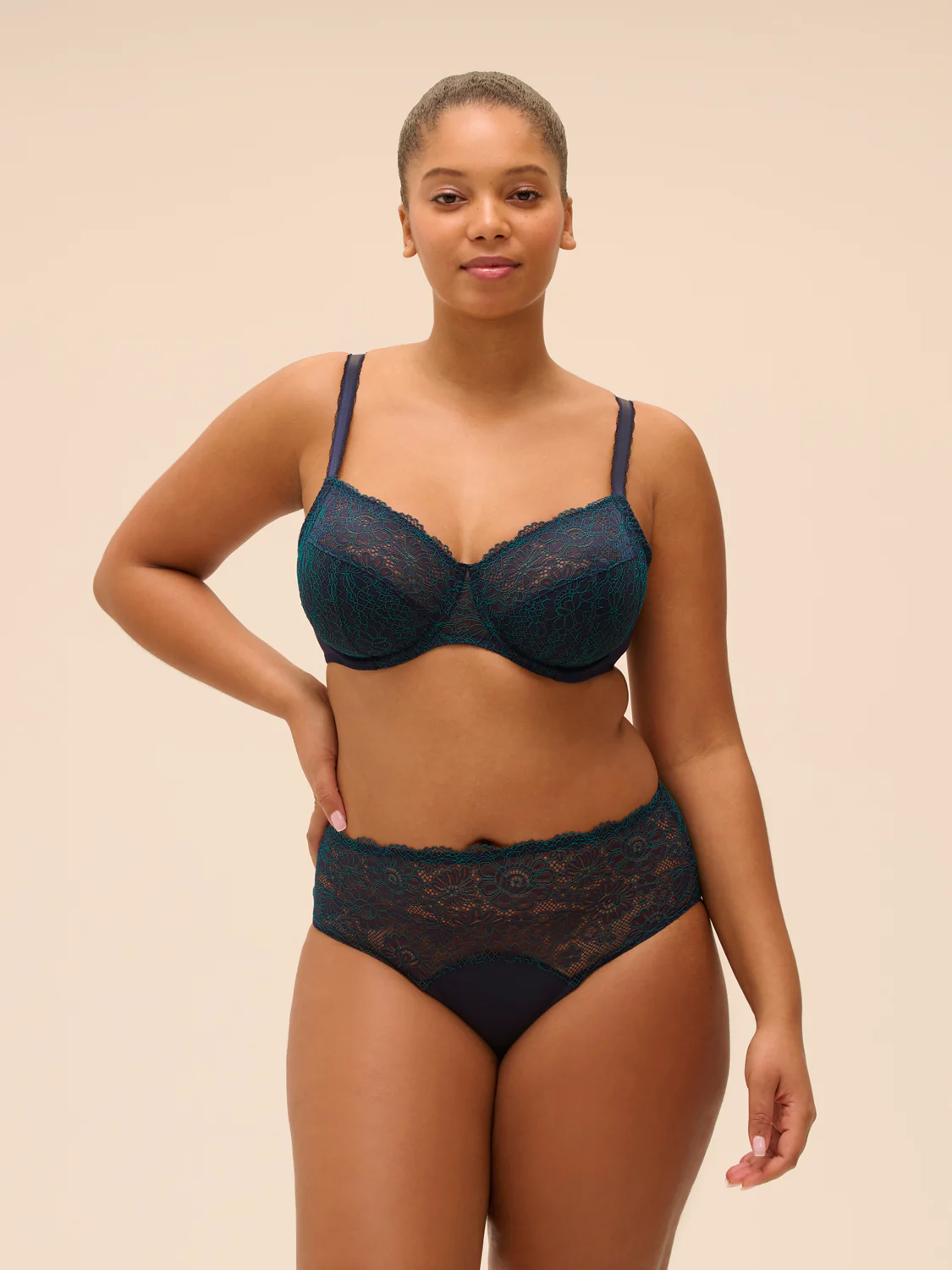 Full cup support bra - Sapphire - Image 5