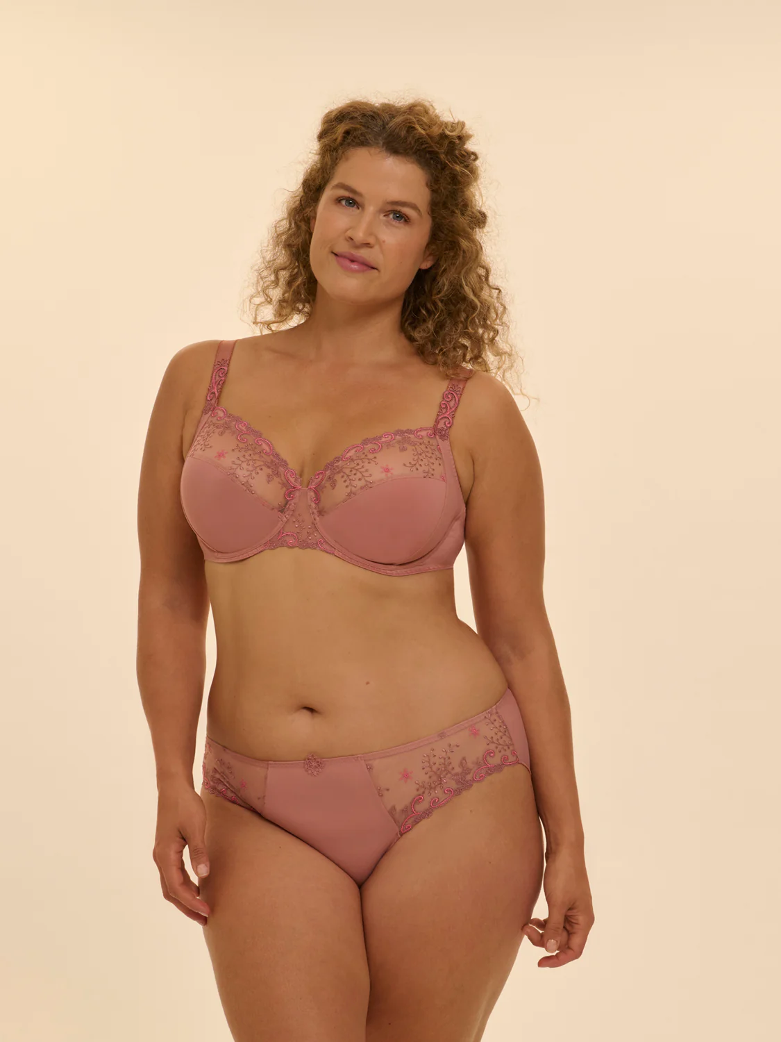 Full cup support bra - Smokey Pink - Image 3