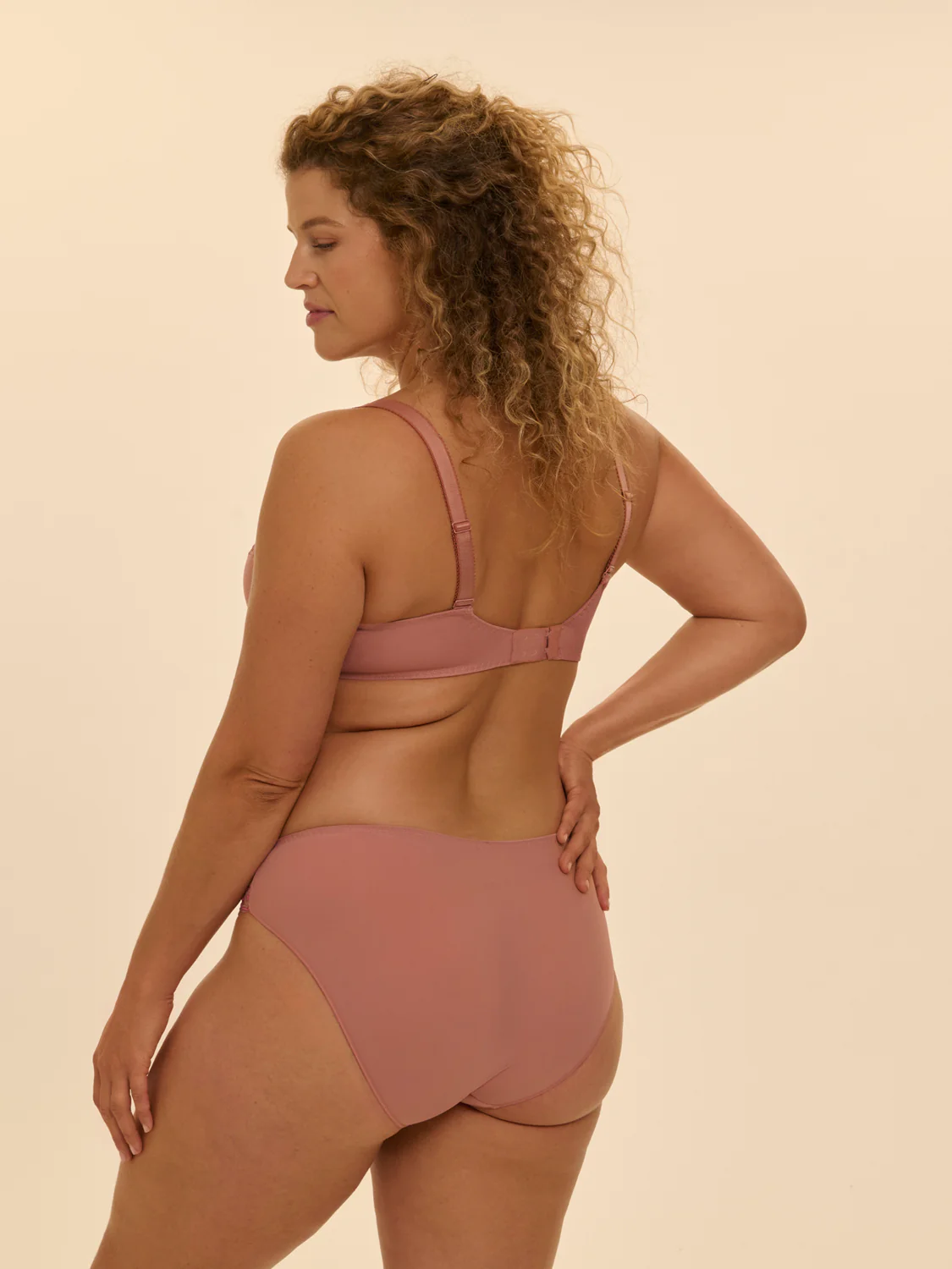 Full cup support bra - Smokey Pink - Image 4