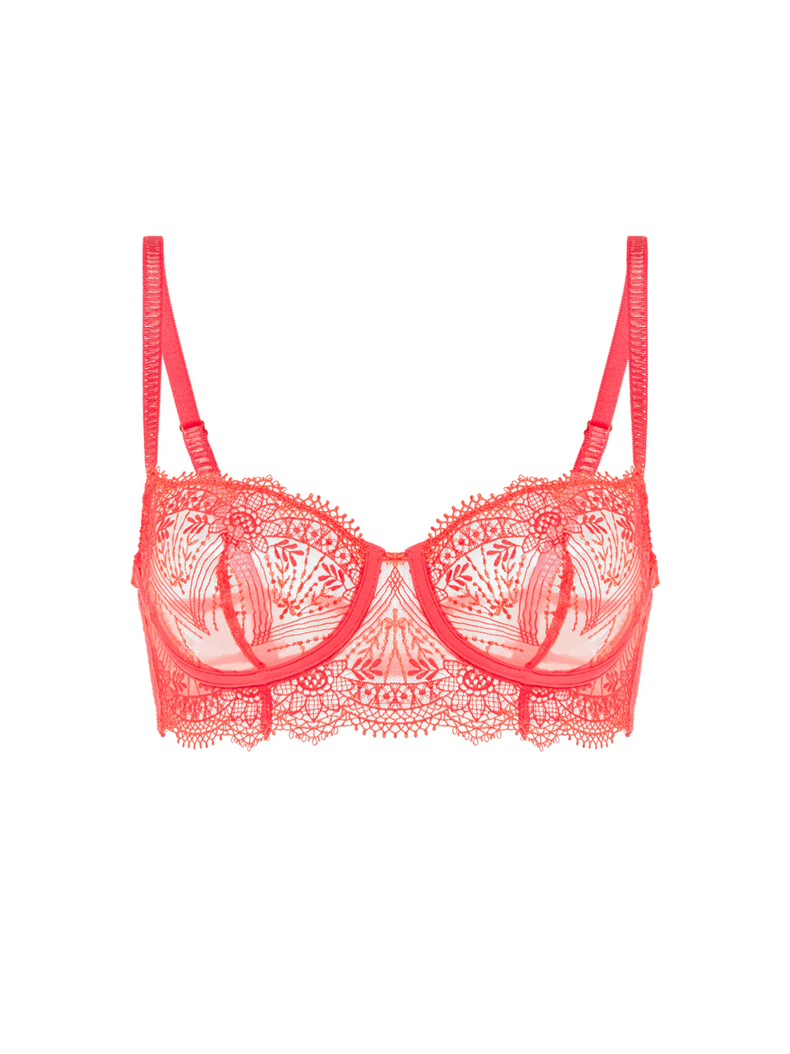 Half cup bra - Coralia Red - Image 10