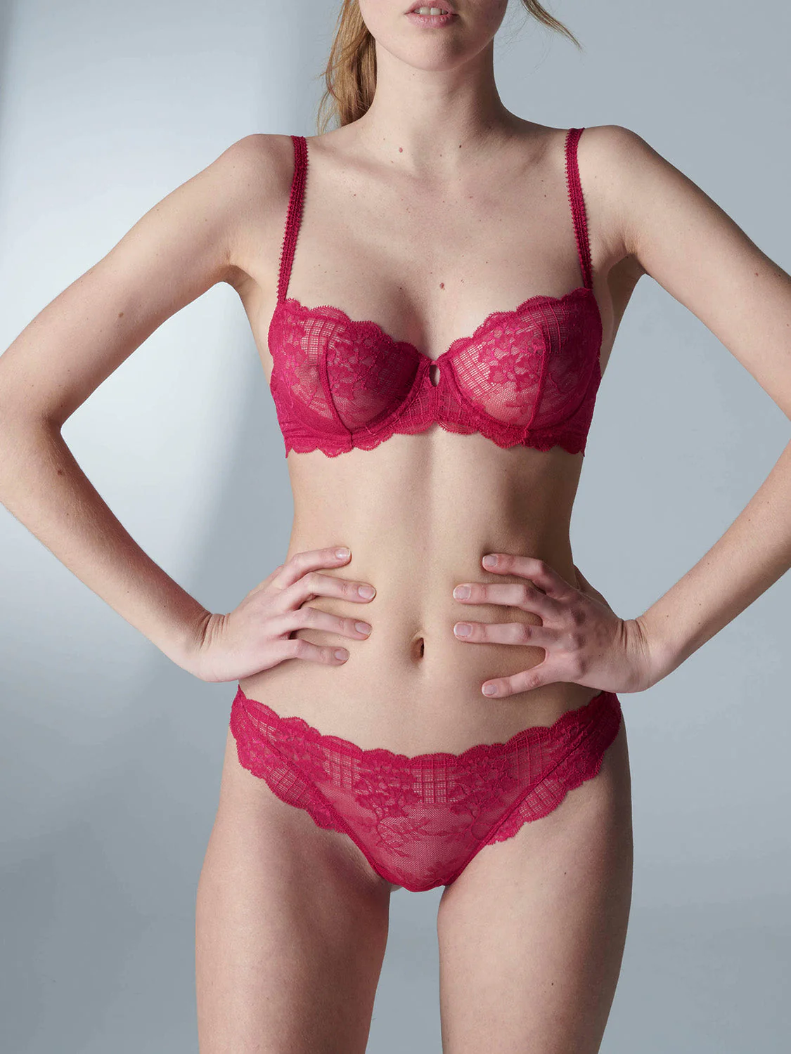 Half cup bra - Cranberry - Image 9