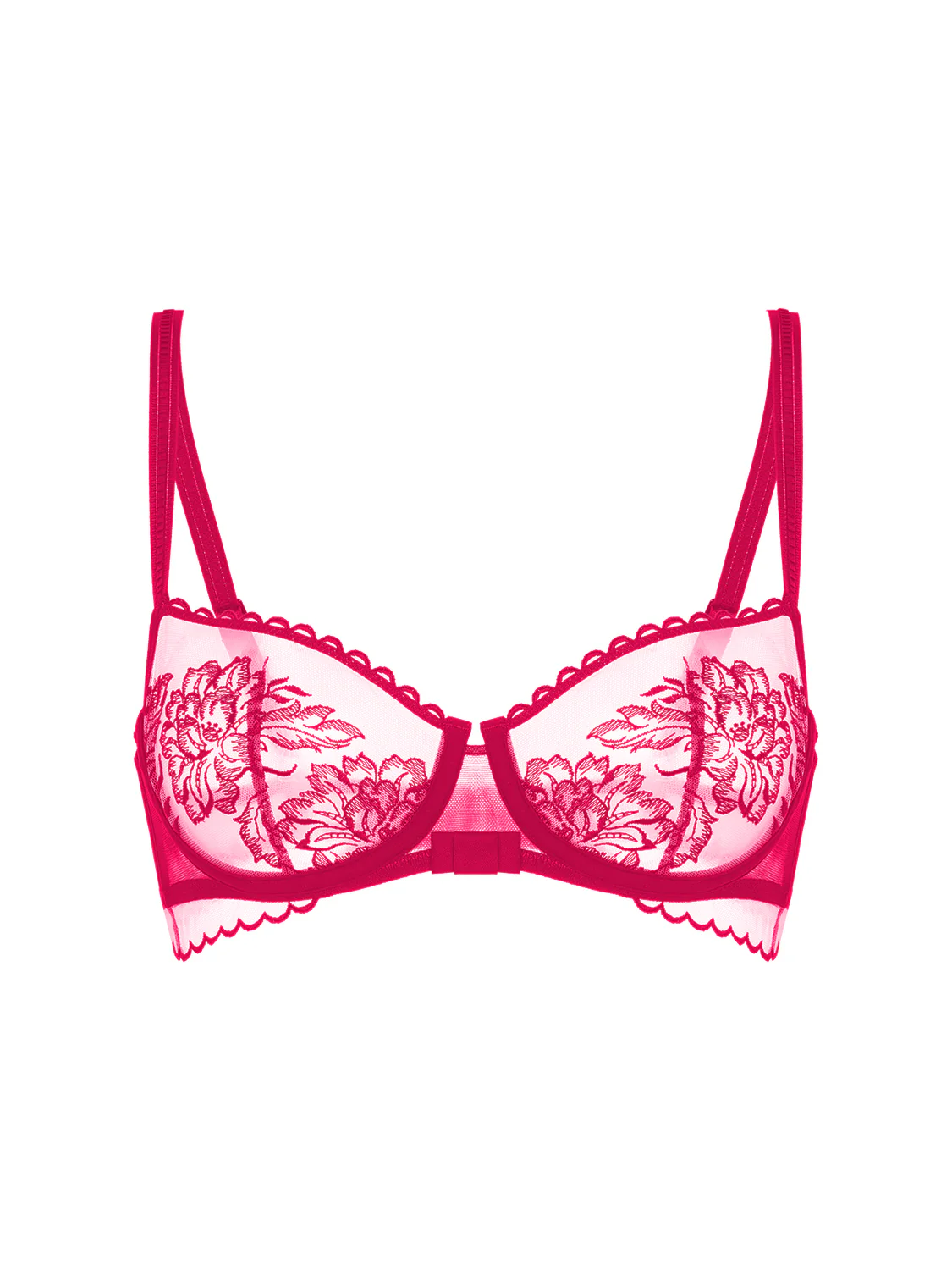 Half cup bra - Cranberry - Image 11