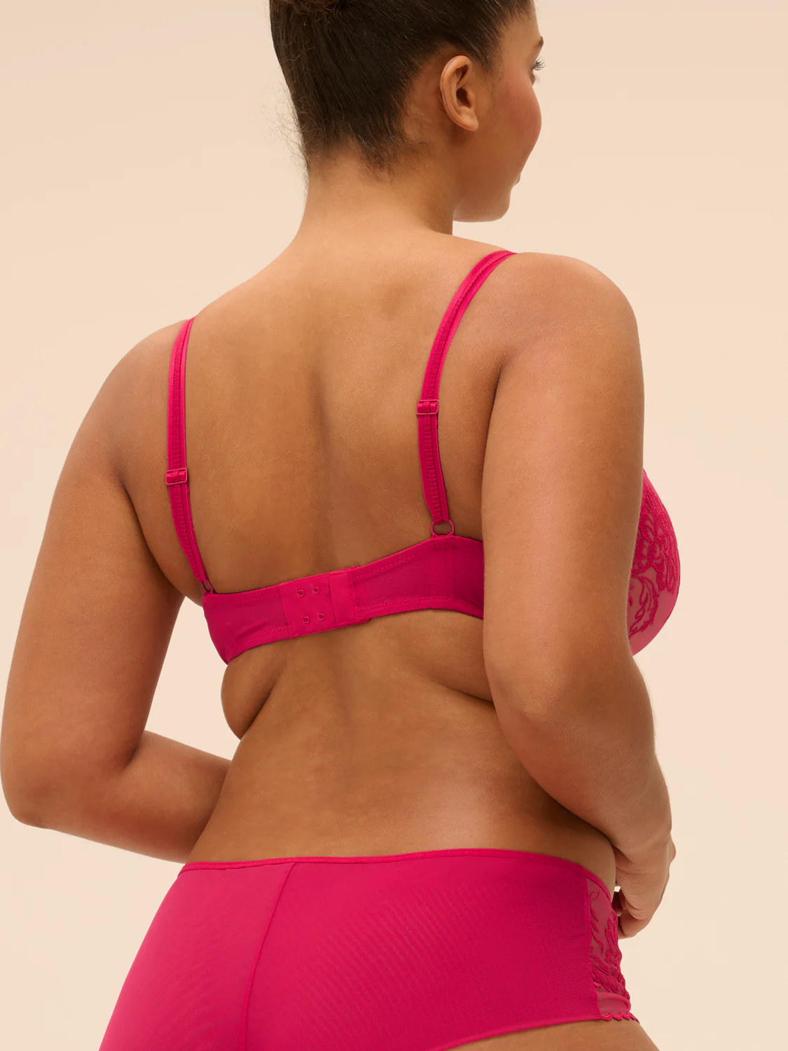 Half cup bra - Cranberry - Image 9