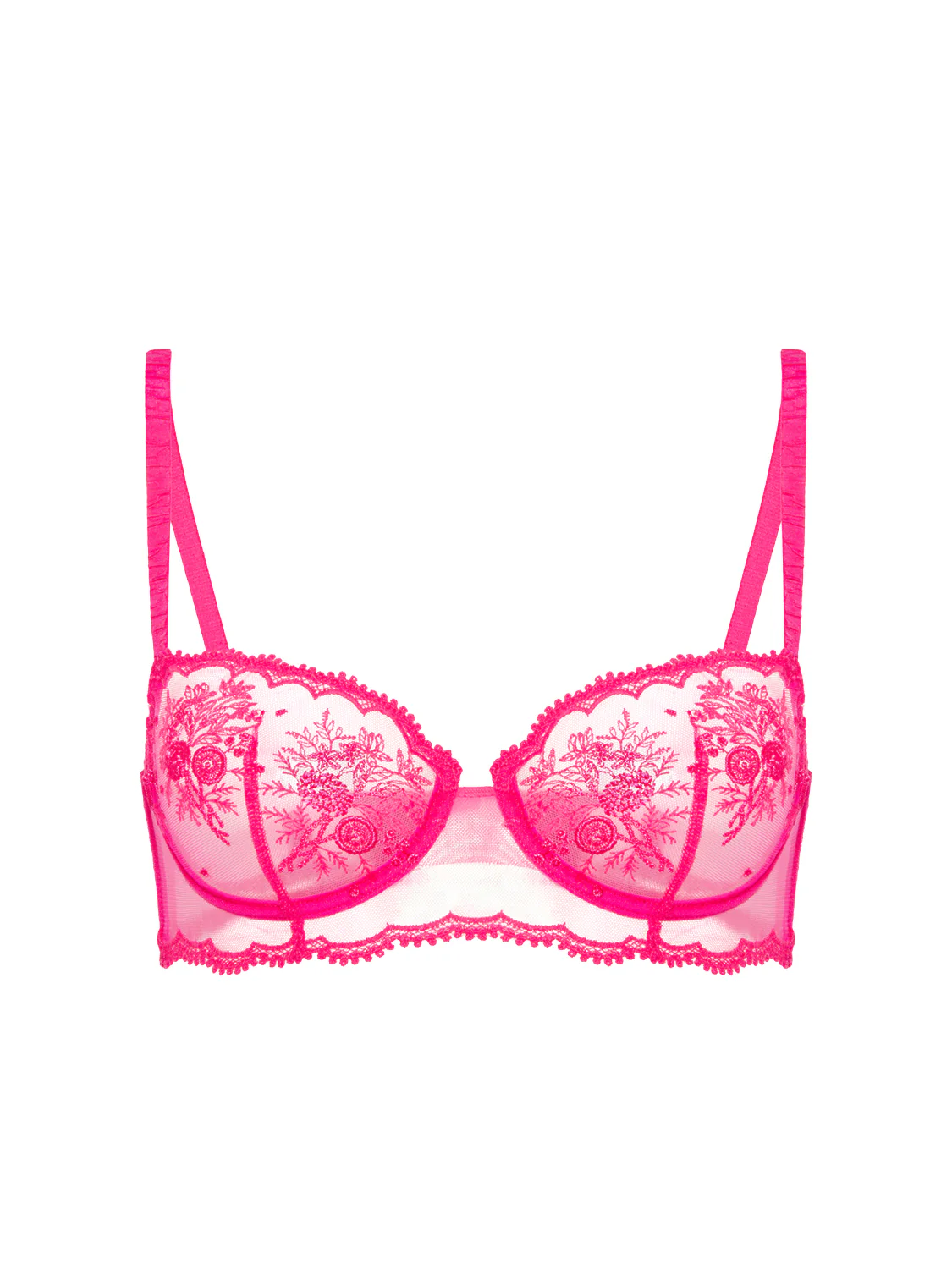 Half cup bra - Disco pink - Image 9