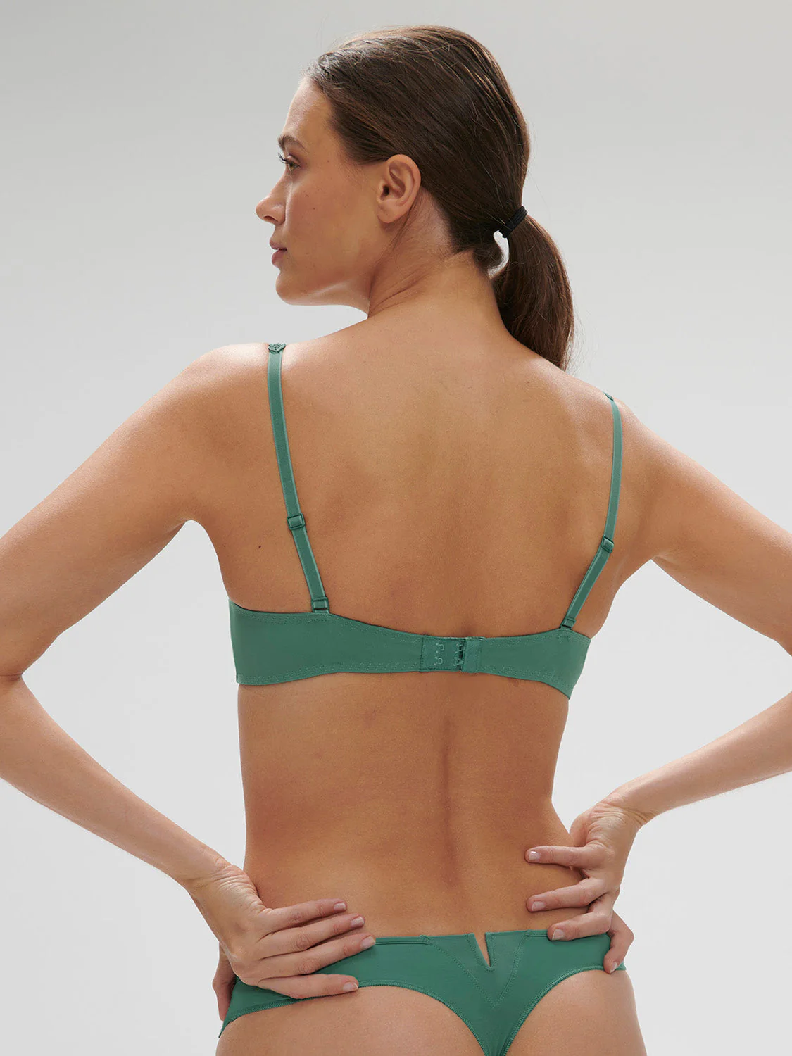Half cup bra - Garden Green - Image 3