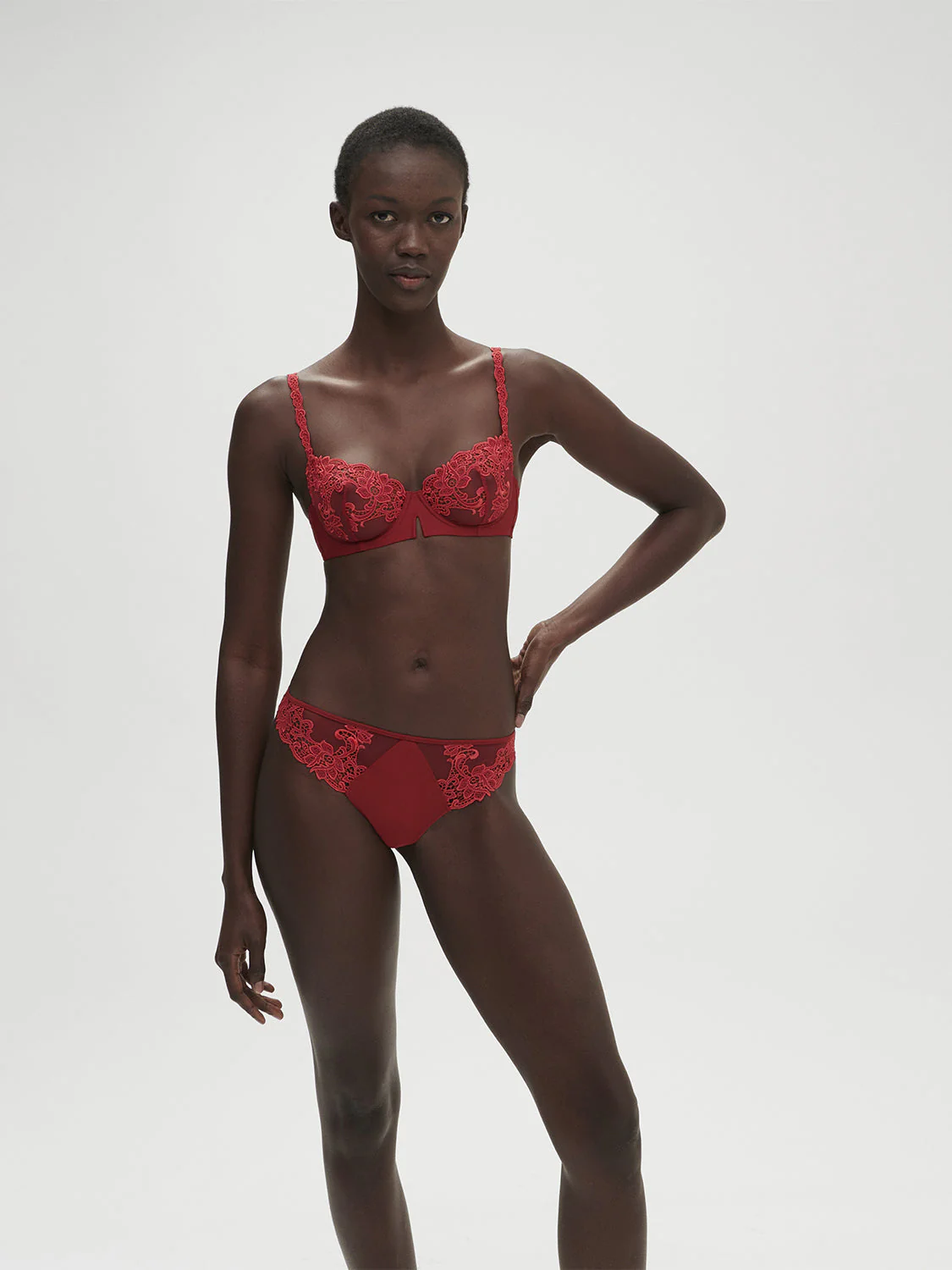 Half cup bra - Lipstick - Image 3