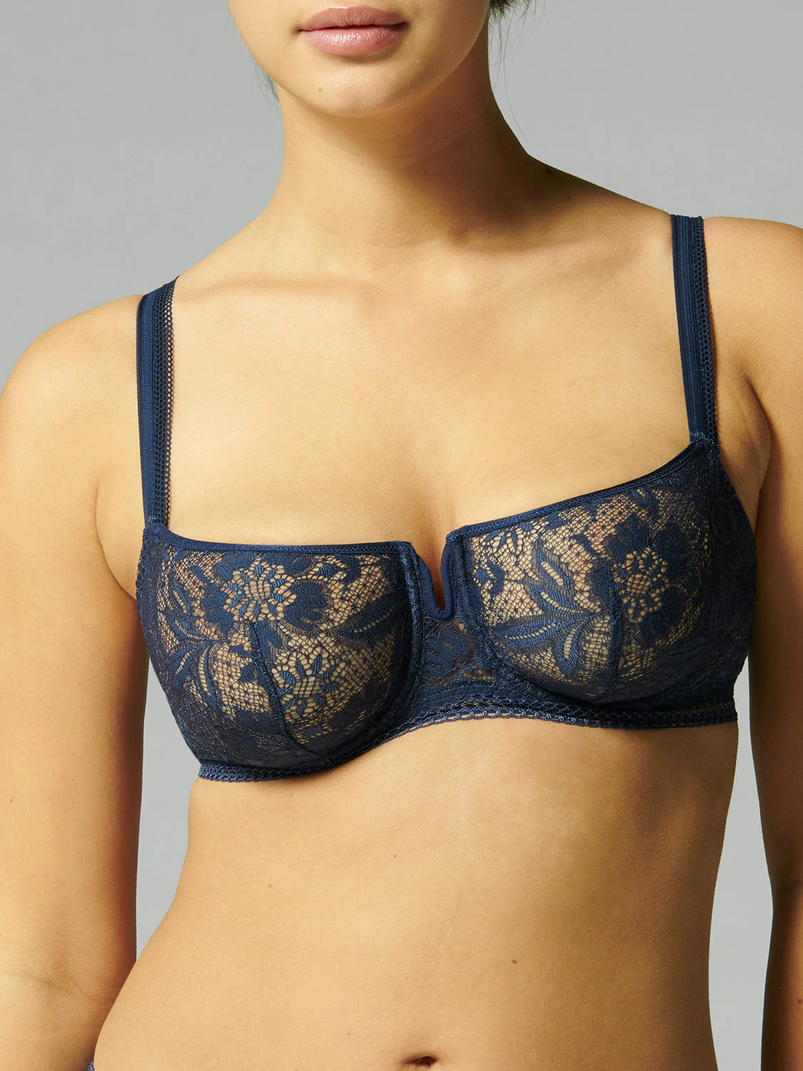 Half cup bra - Night Blue - Image 8
