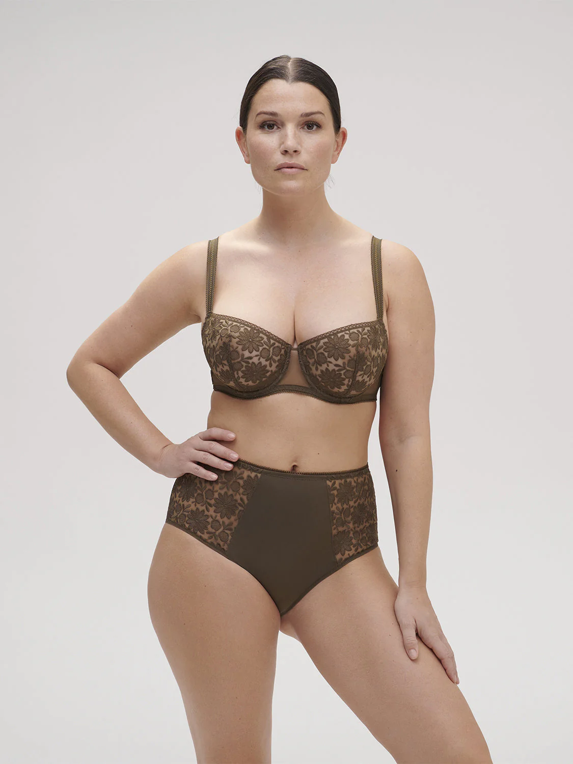 Half cup bra - Nomad Green - Image 12