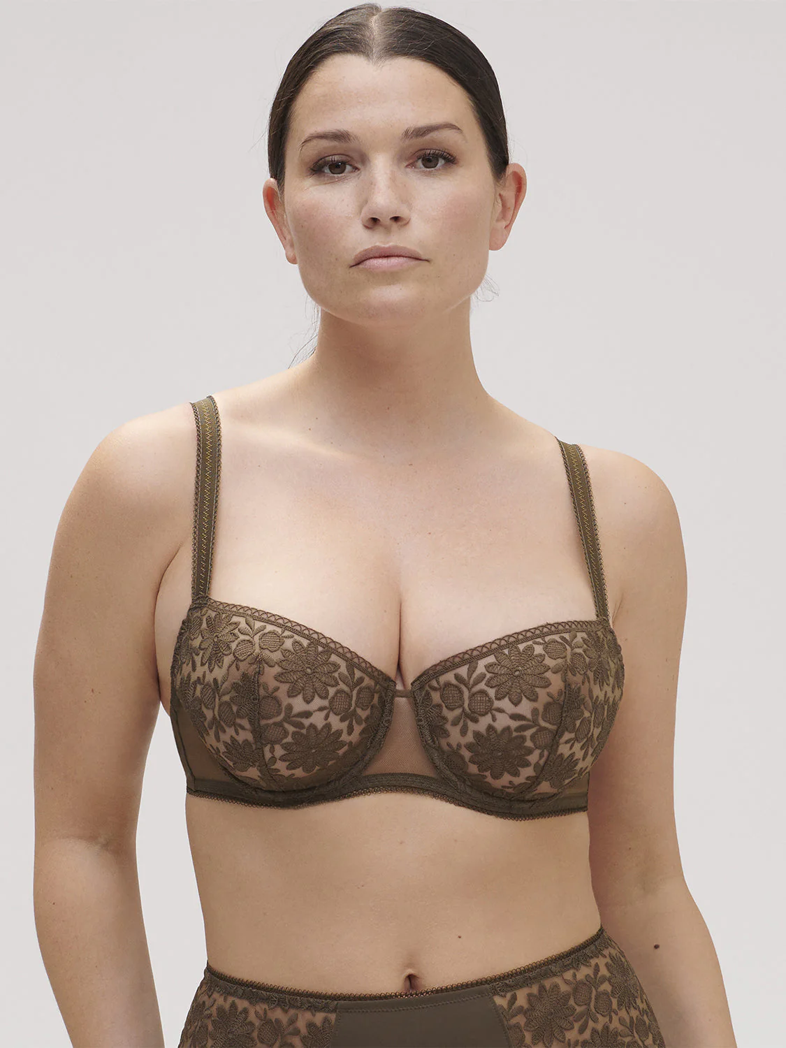 Half cup bra - Nomad Green - Image 8