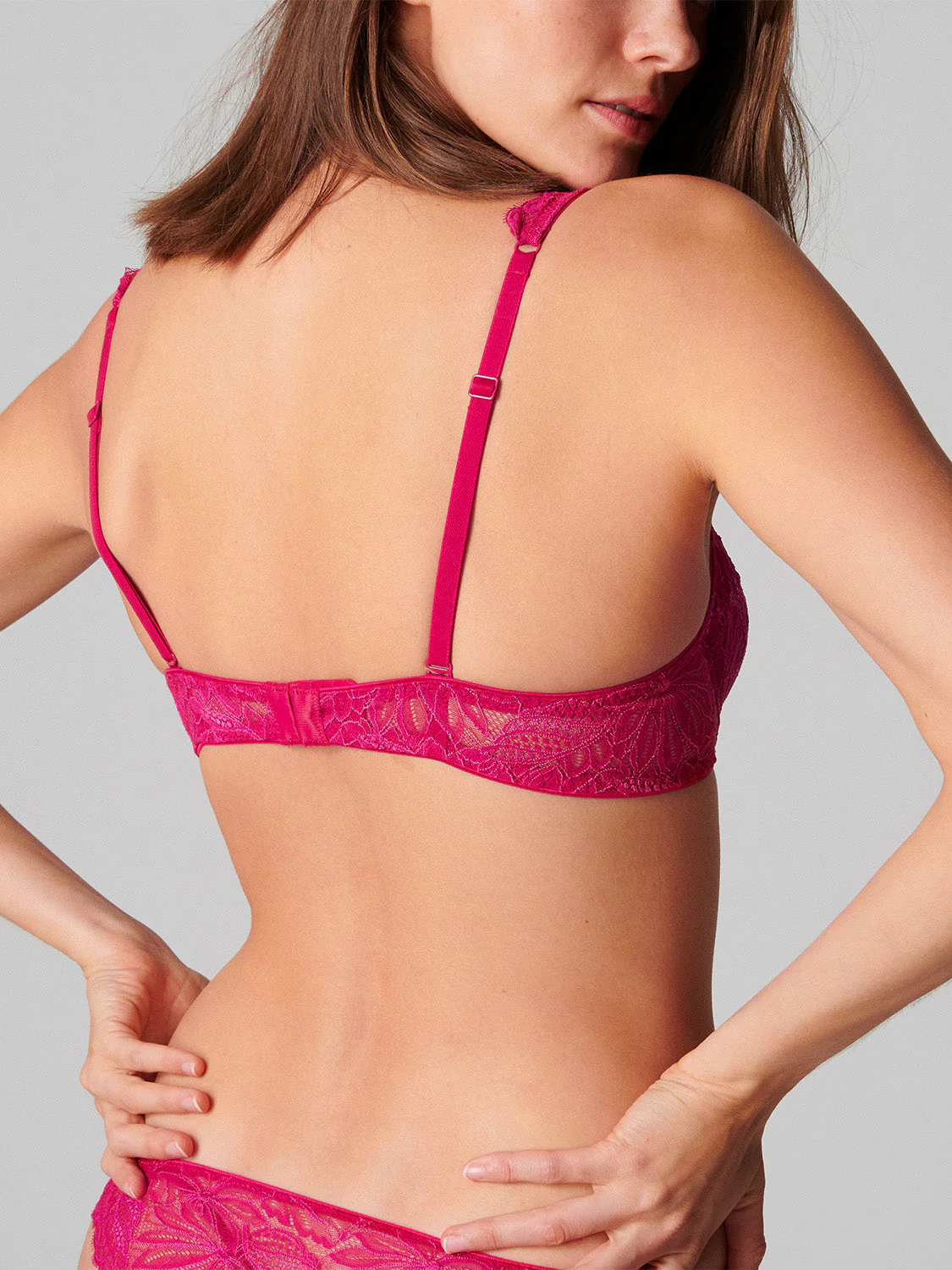 Half cup bra - Raspberry - Image 5