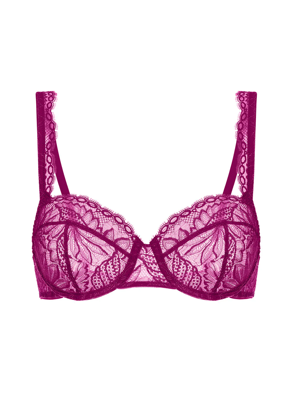 Half cup bra - Raspberry - Image 6