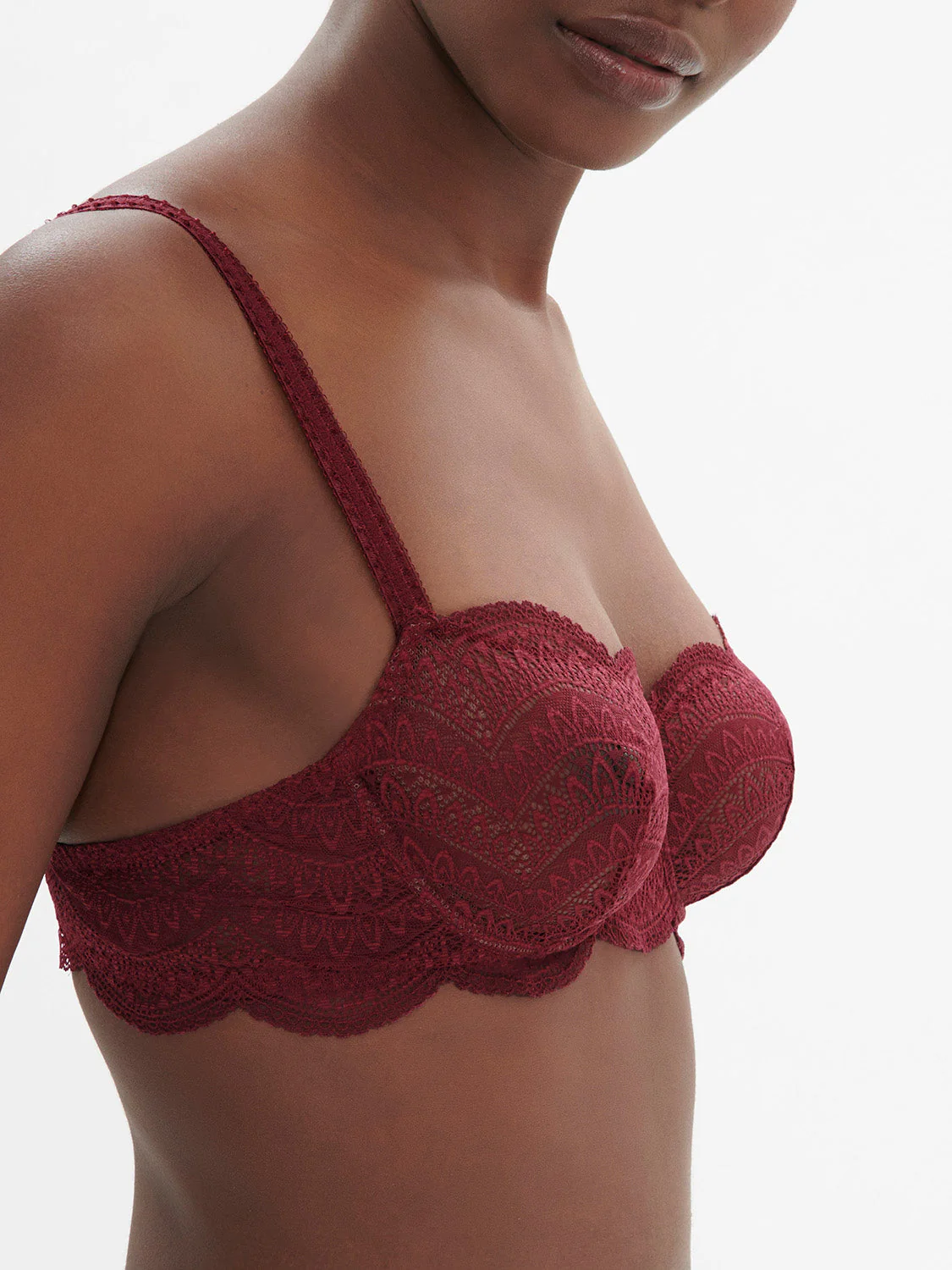 Half cup bra - Spinel Red - Image 2