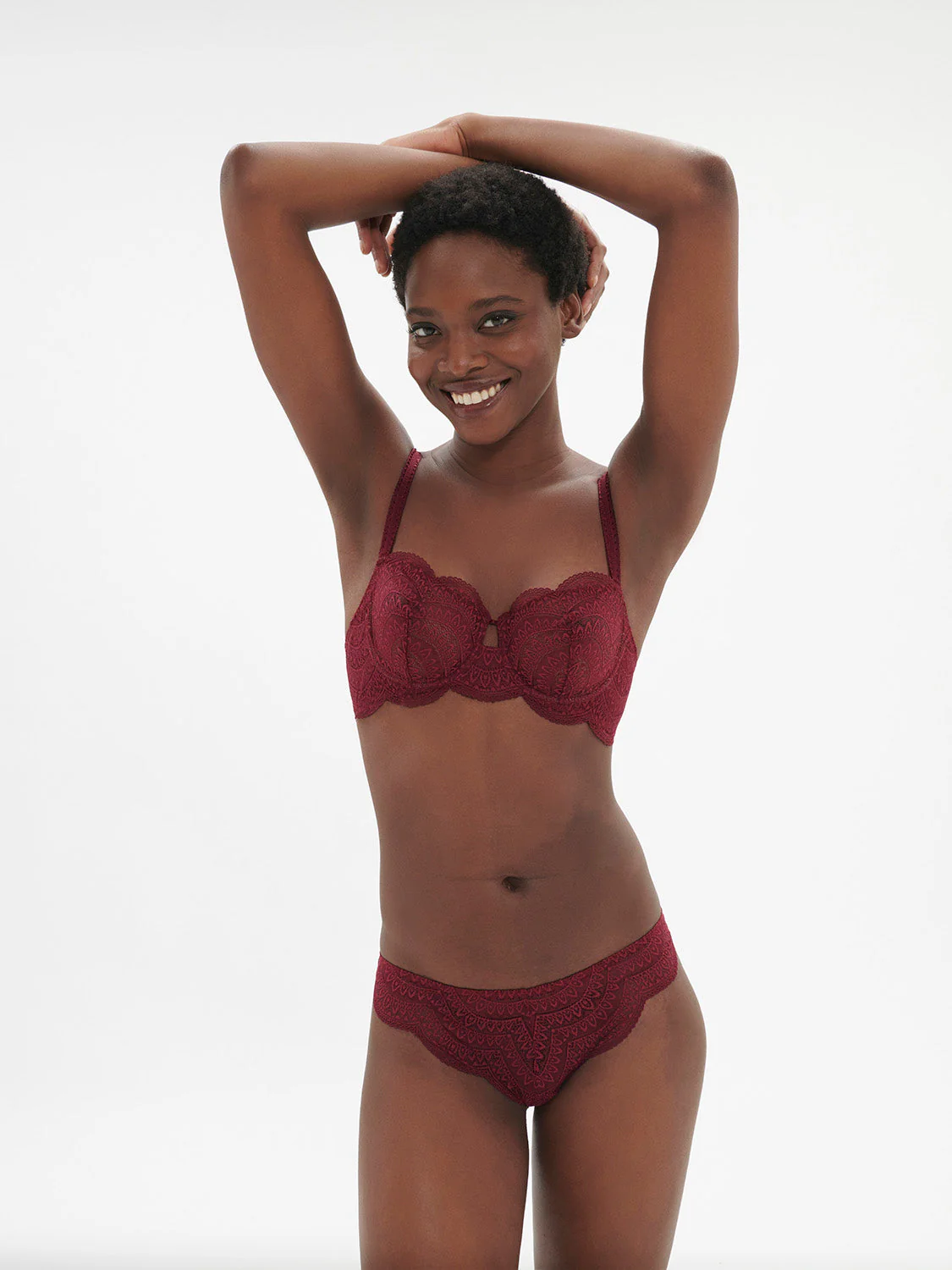 Half cup bra - Spinel Red - Image 5