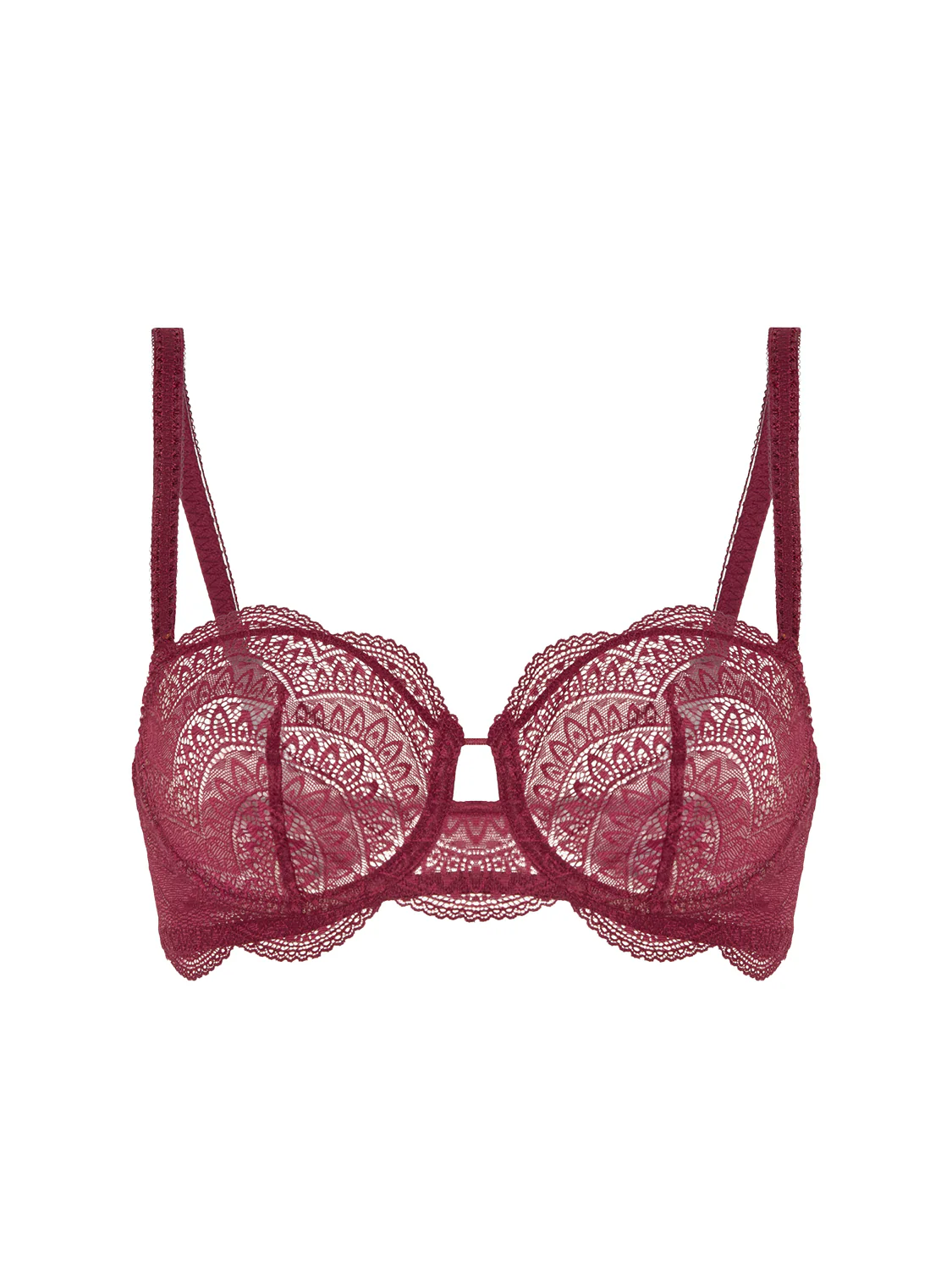 Half cup bra - Spinel Red - Image 6