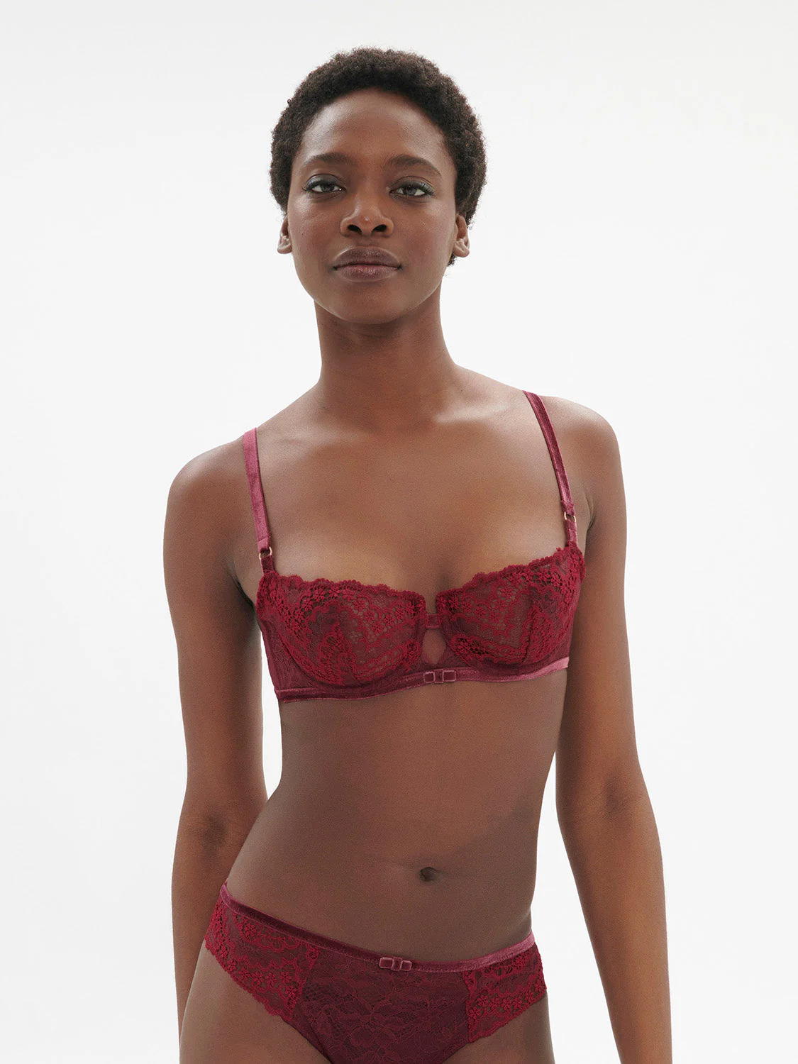 Half cup bra - Spinel Red - Image 2